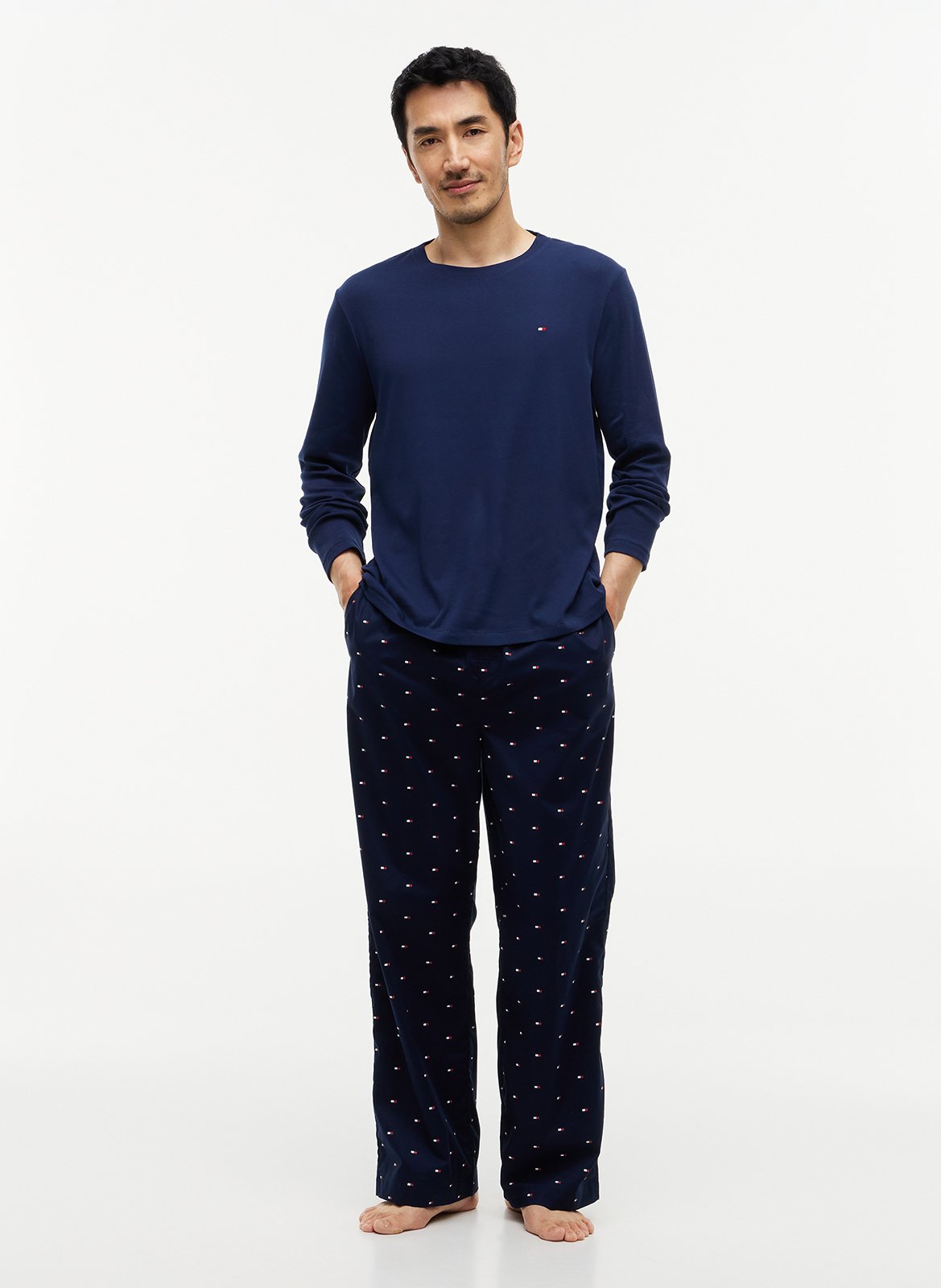 Ensemble de pyjama en coton TOMMY HILFIGER Beige