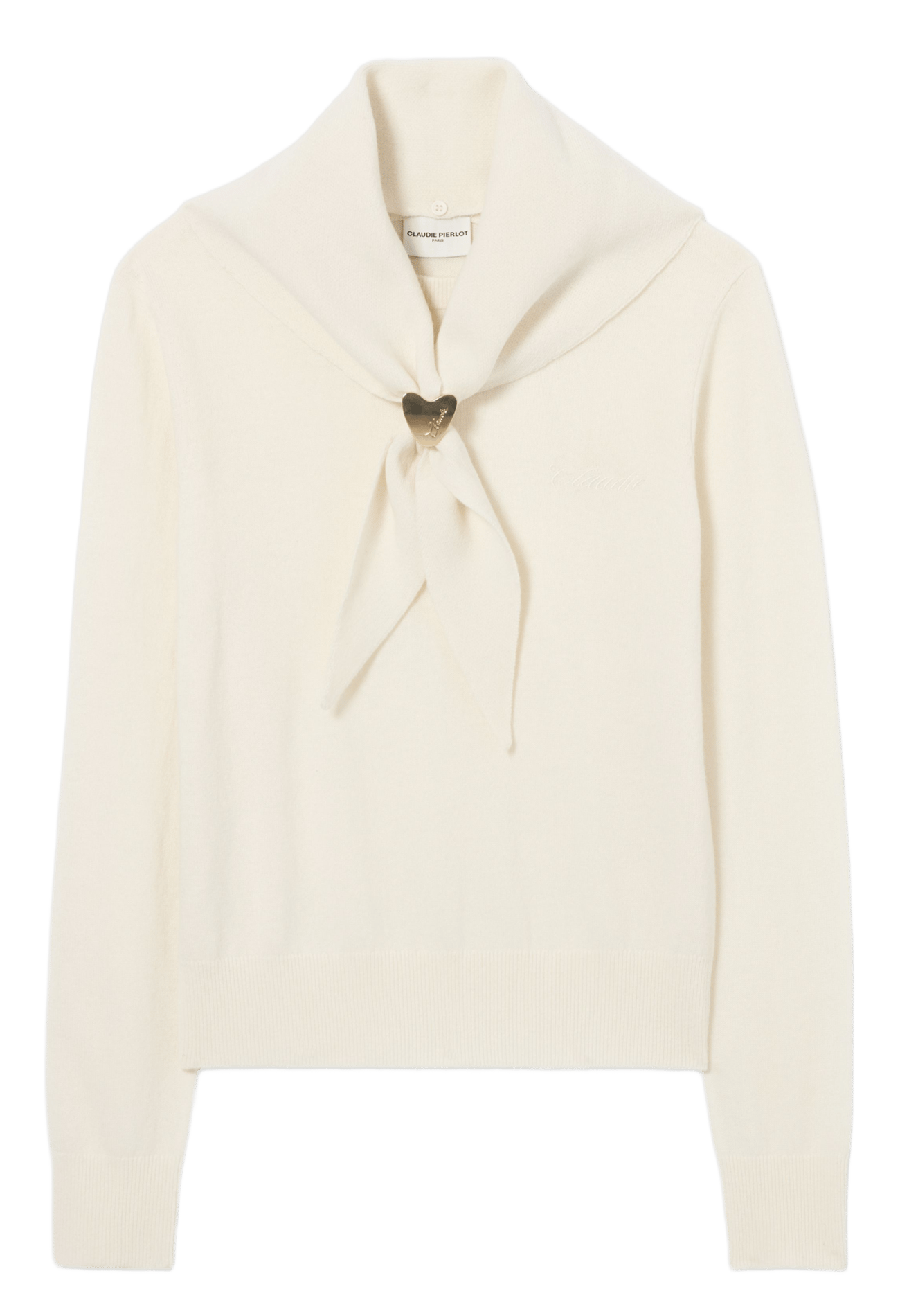 Rechte trui van wol en kasjmier CLAUDIE PIERLOT Beige