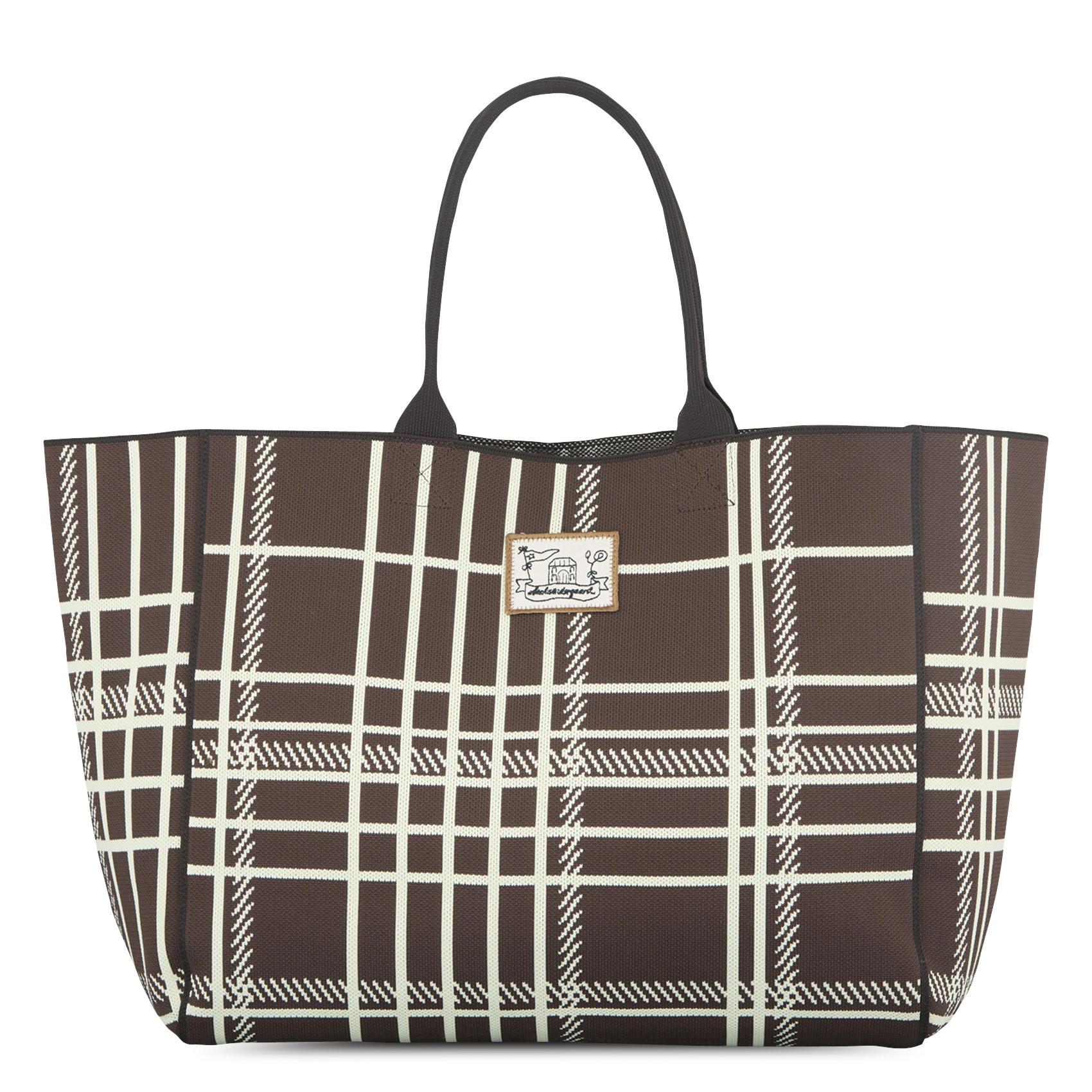 Karierte Shopper-Tasche BECKSONDERGAARD Braun
