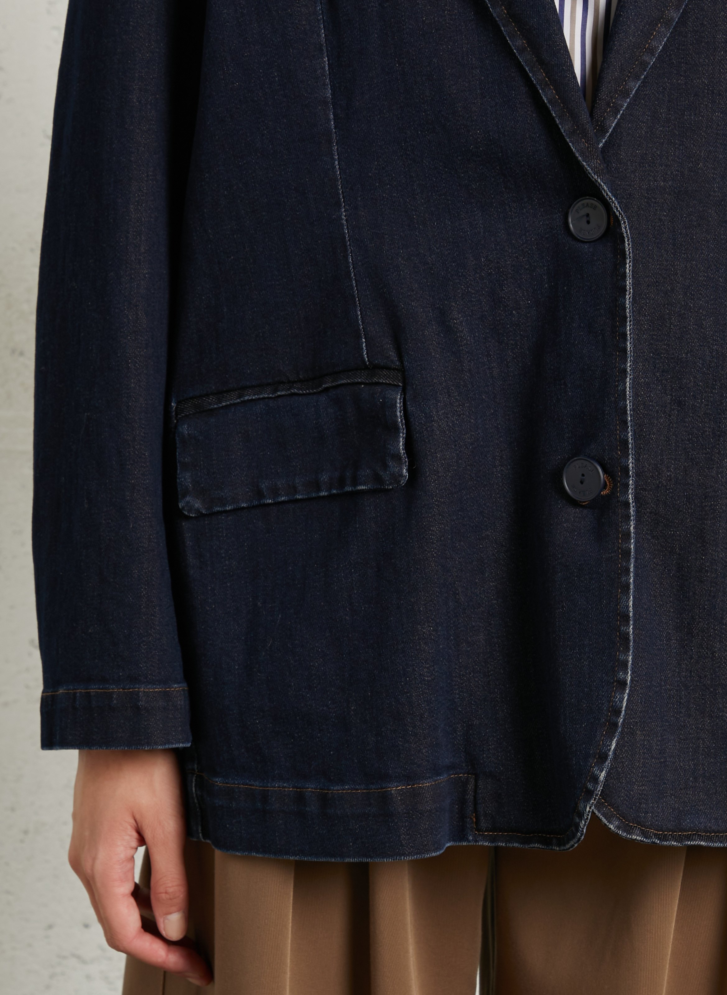 Oversized denim blazer PLEASE Blue