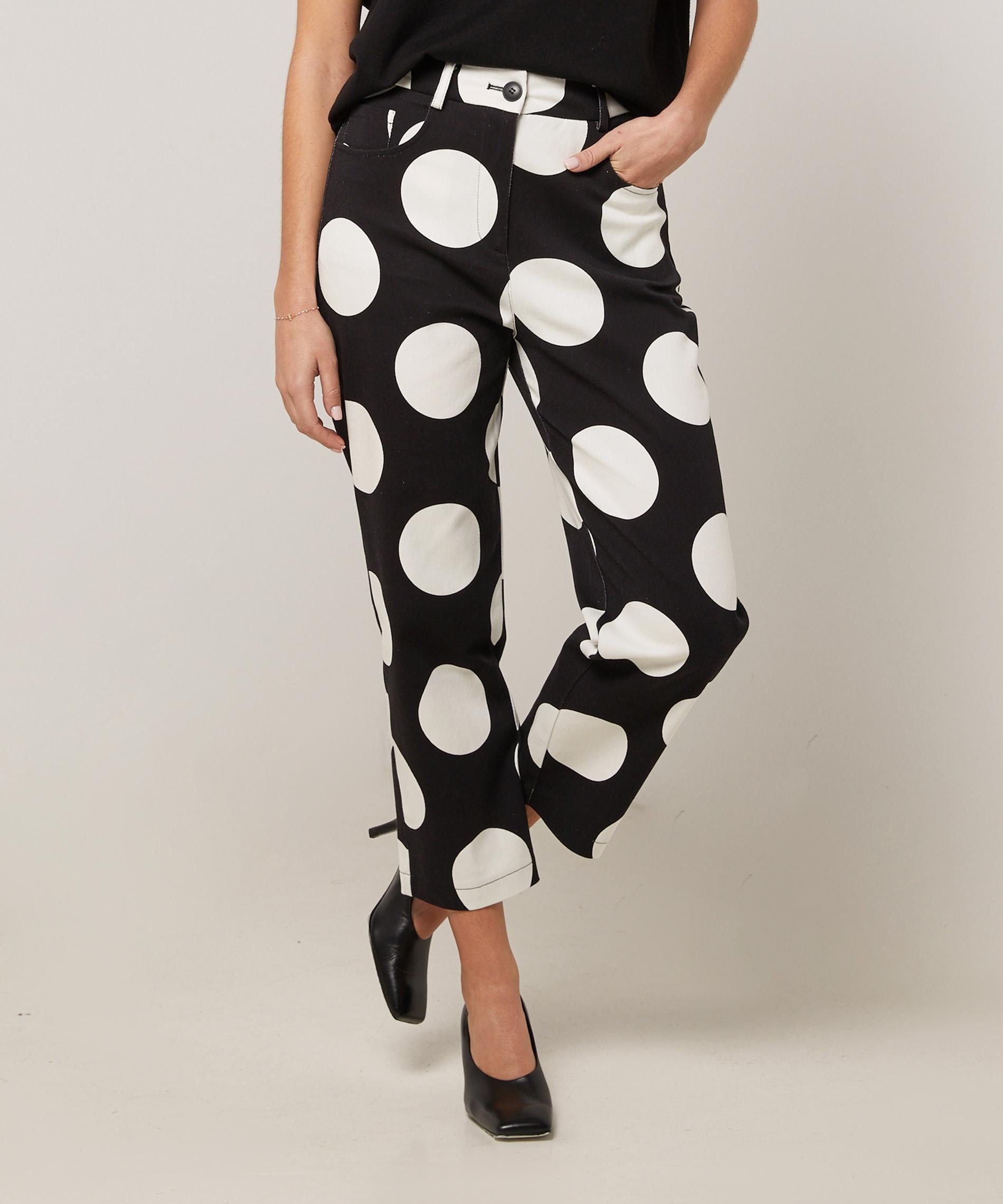 Straight-leg trousers in printed canvas RODIER White