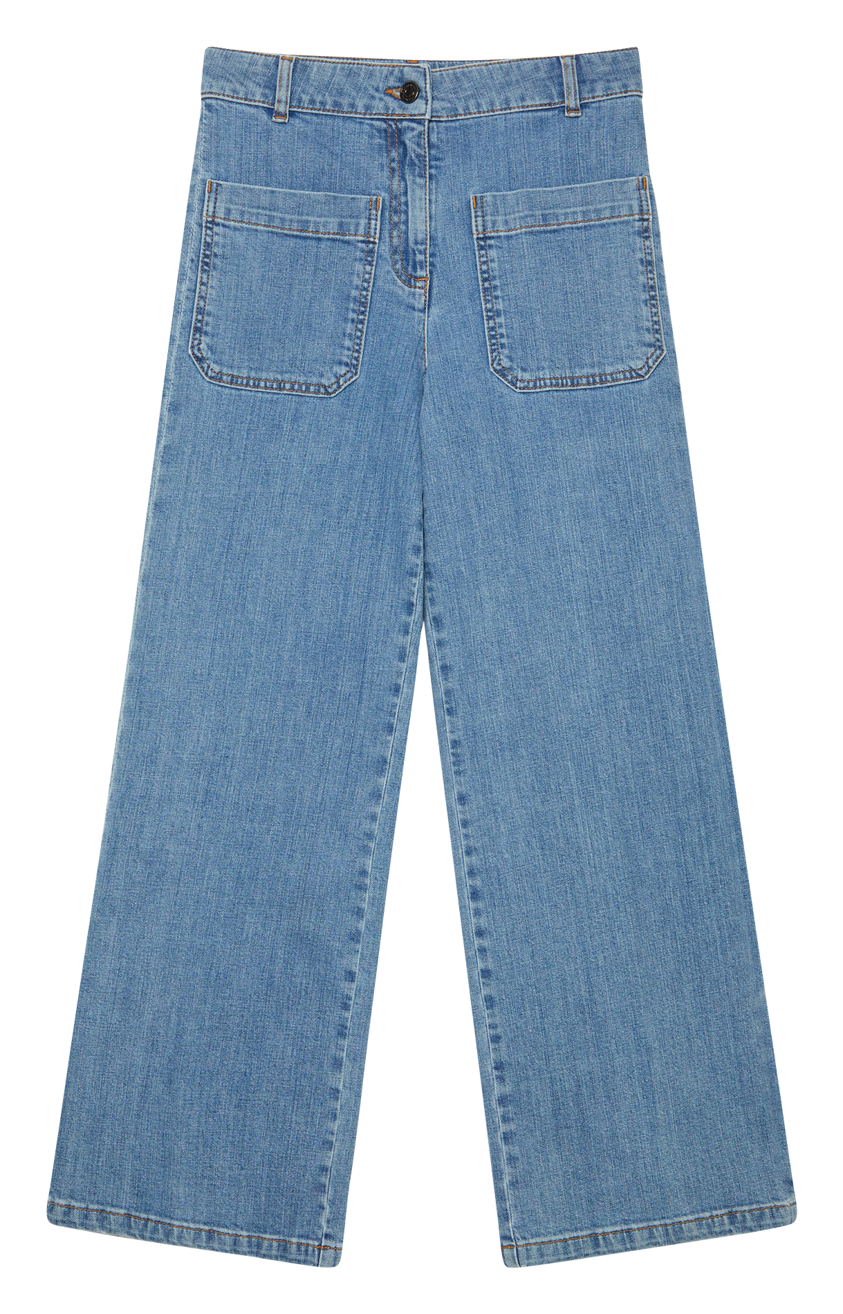 Straight-leg cotton jeans VANESSA BRUNO Blue