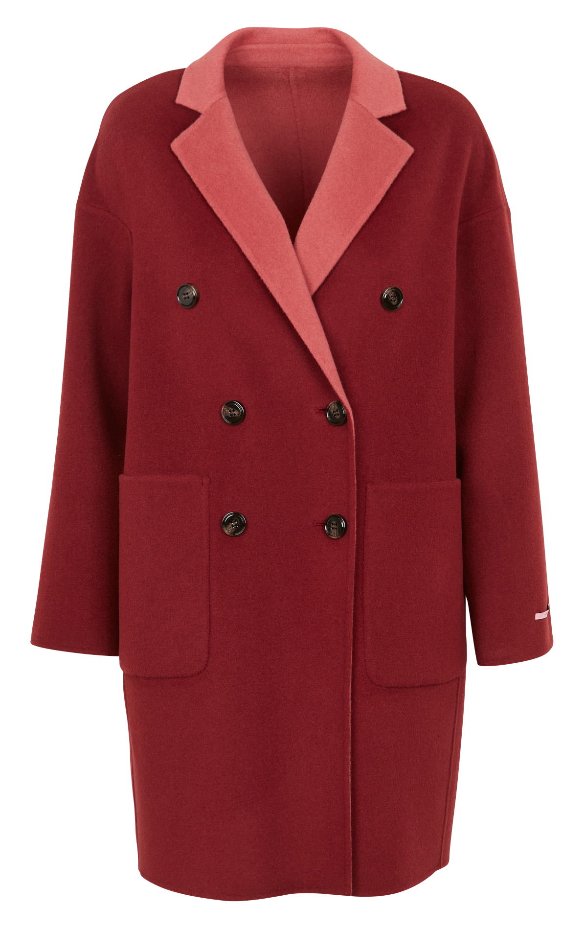 Jas van wolmix met reverskraag MAX&Co. Bruin