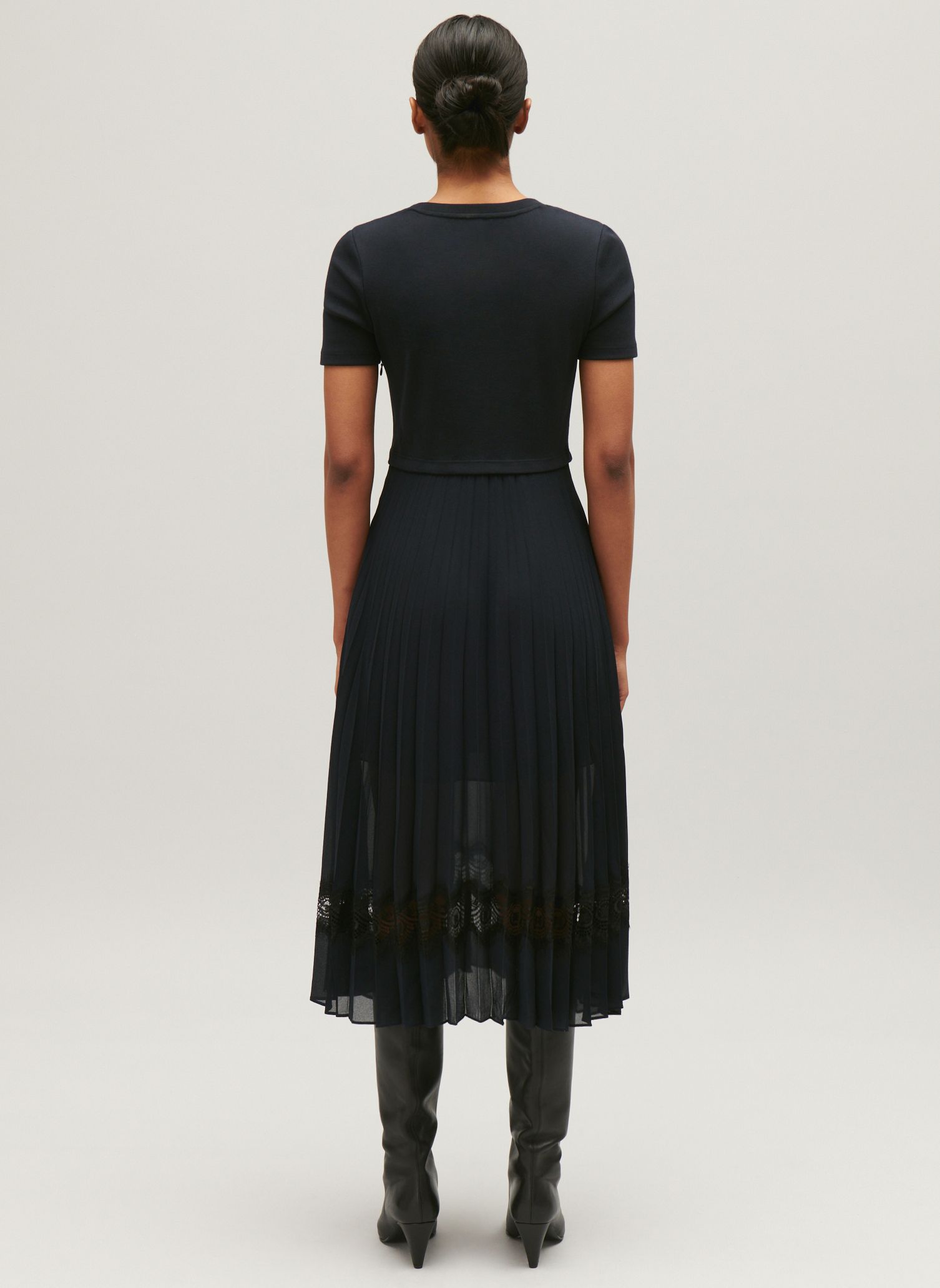 Long Dress With Pleated Skirt Bicolore Claudie Pierlot Women