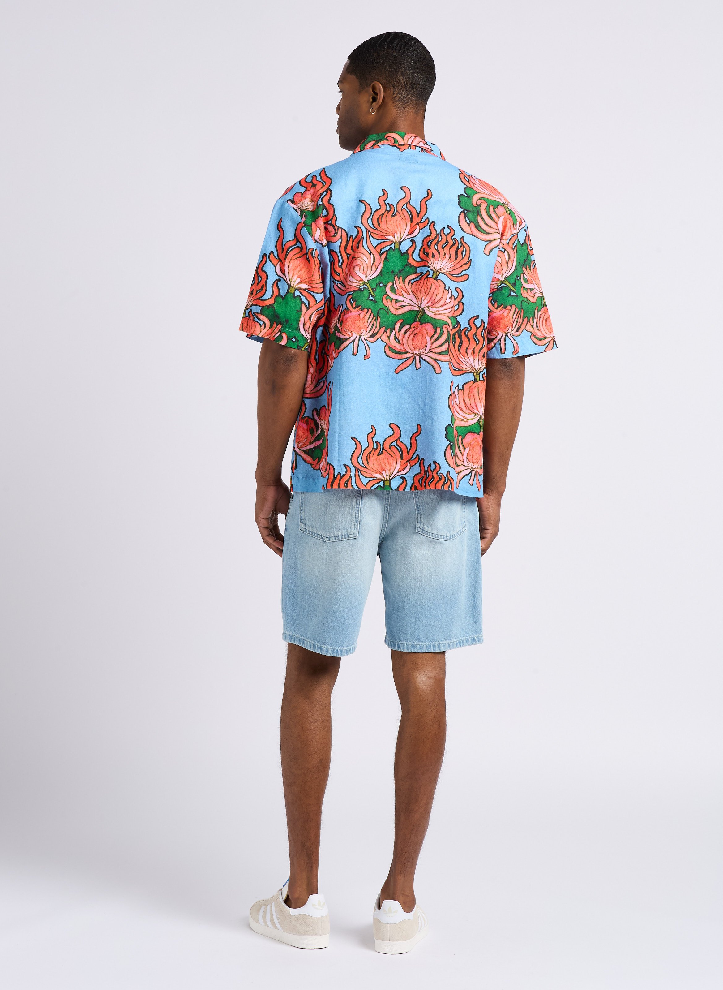 Short droit en coton EDWIN Bleu