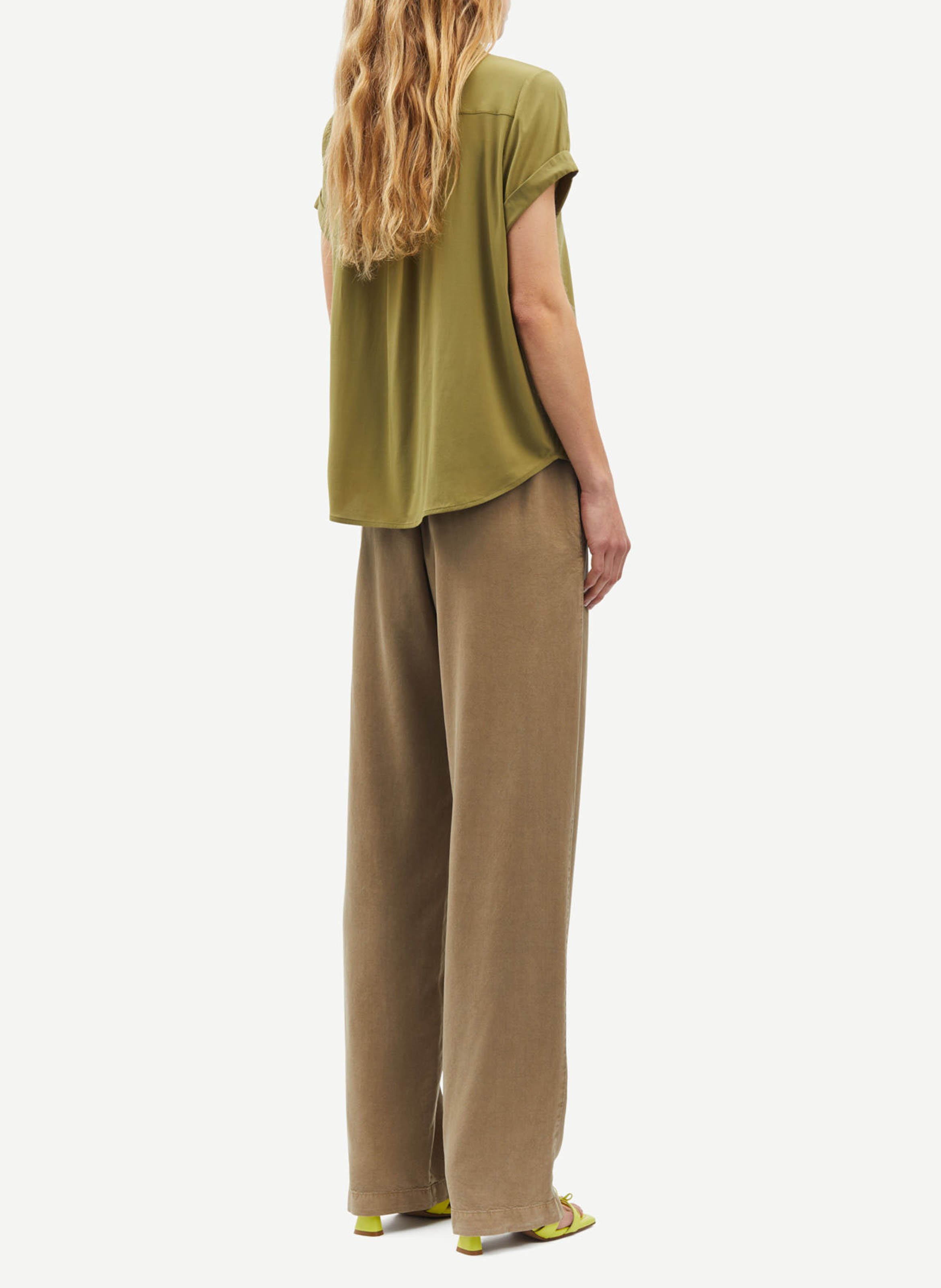 Loose-fit shirt with classic collar SAMSOE SAMSOE Green