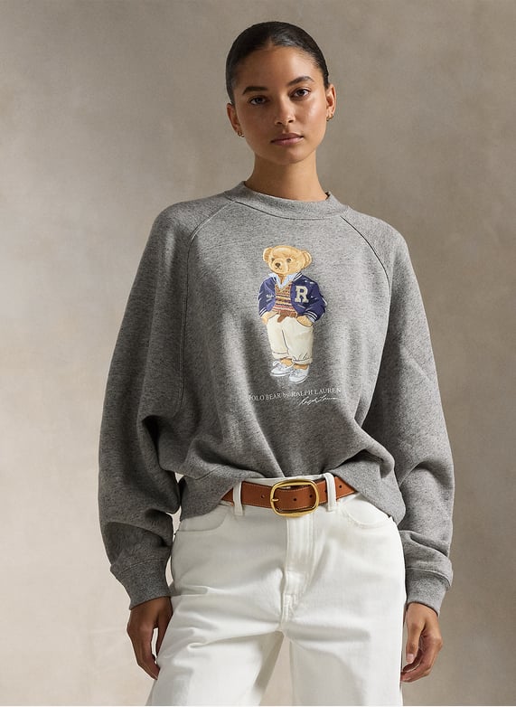 Grey Cotton mix round neck sweatshirt