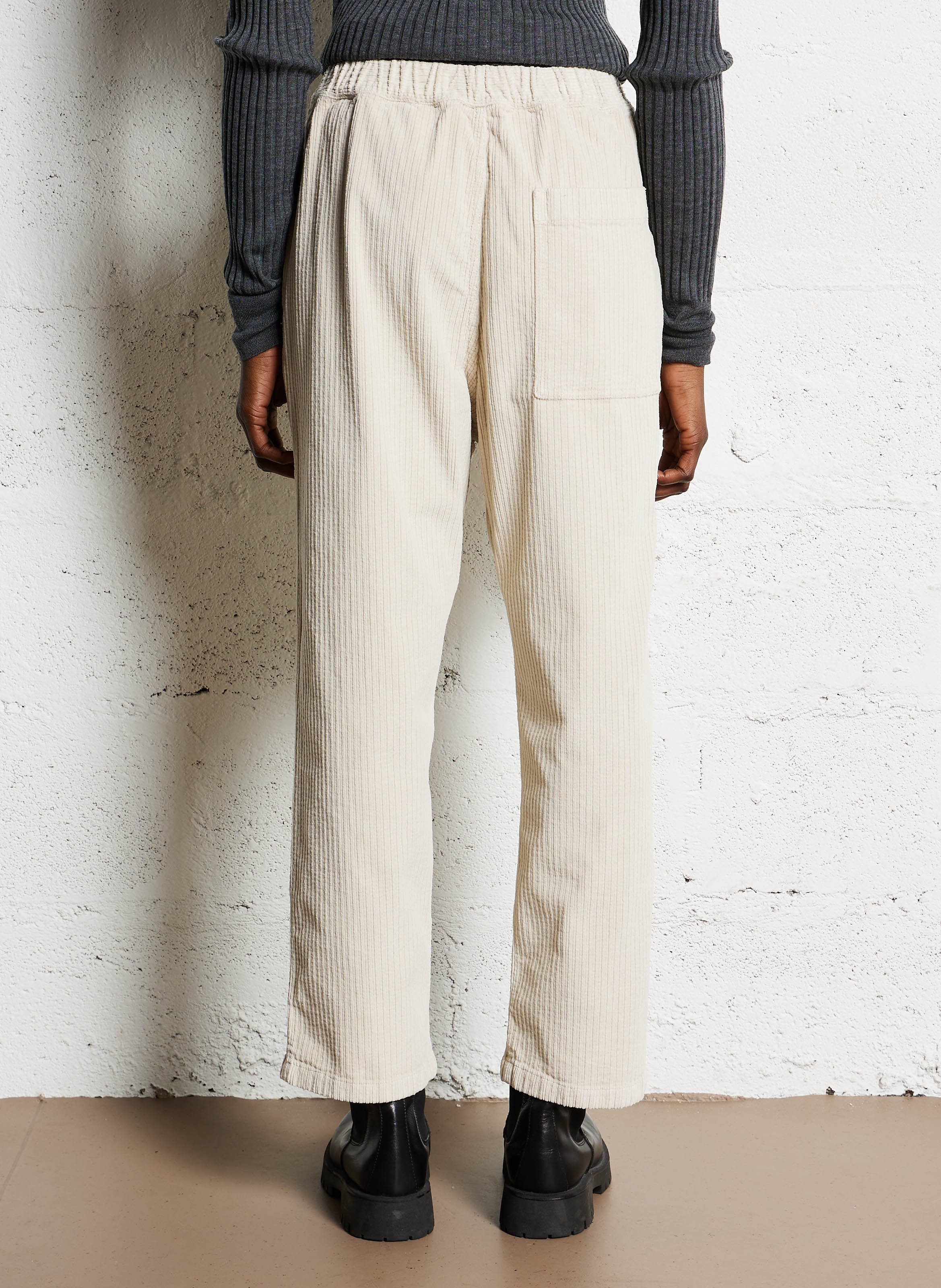 Pantalon droit en coton MASSCOB Beige