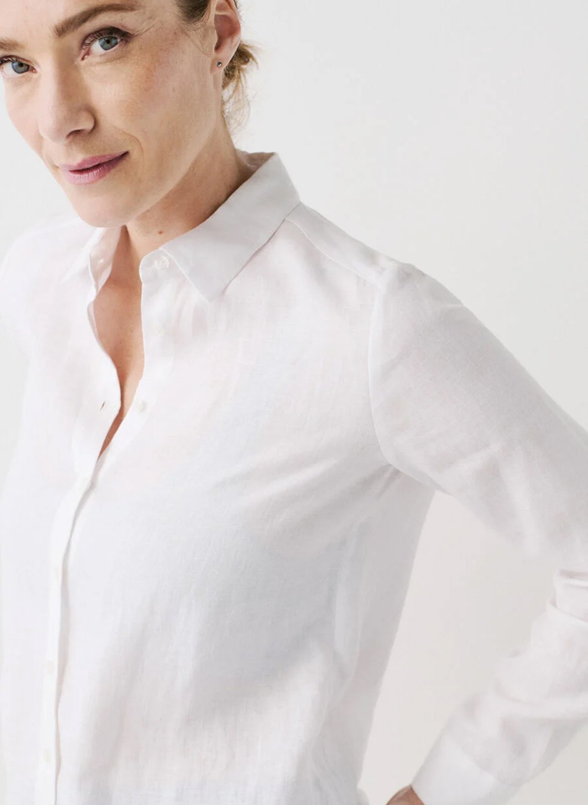 Linnen blouse CAROLL Wit