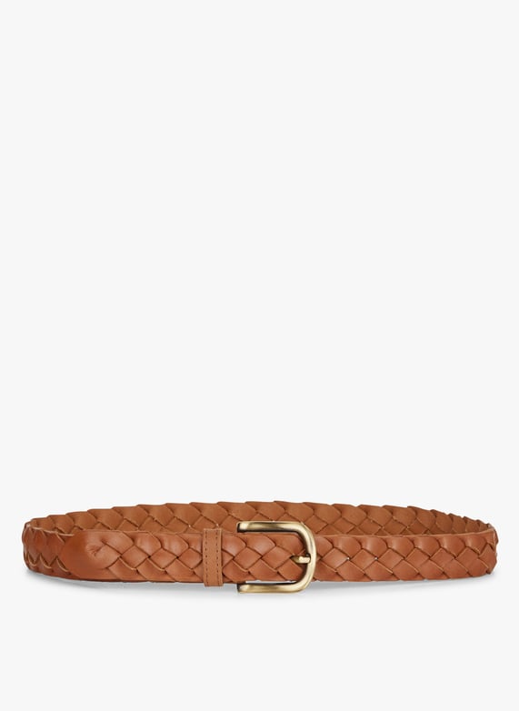 Ceinture Fine Tressée Pour Femme - Cuir PU Vintage - Réglable Et Casual Pour Robes Et Jupes