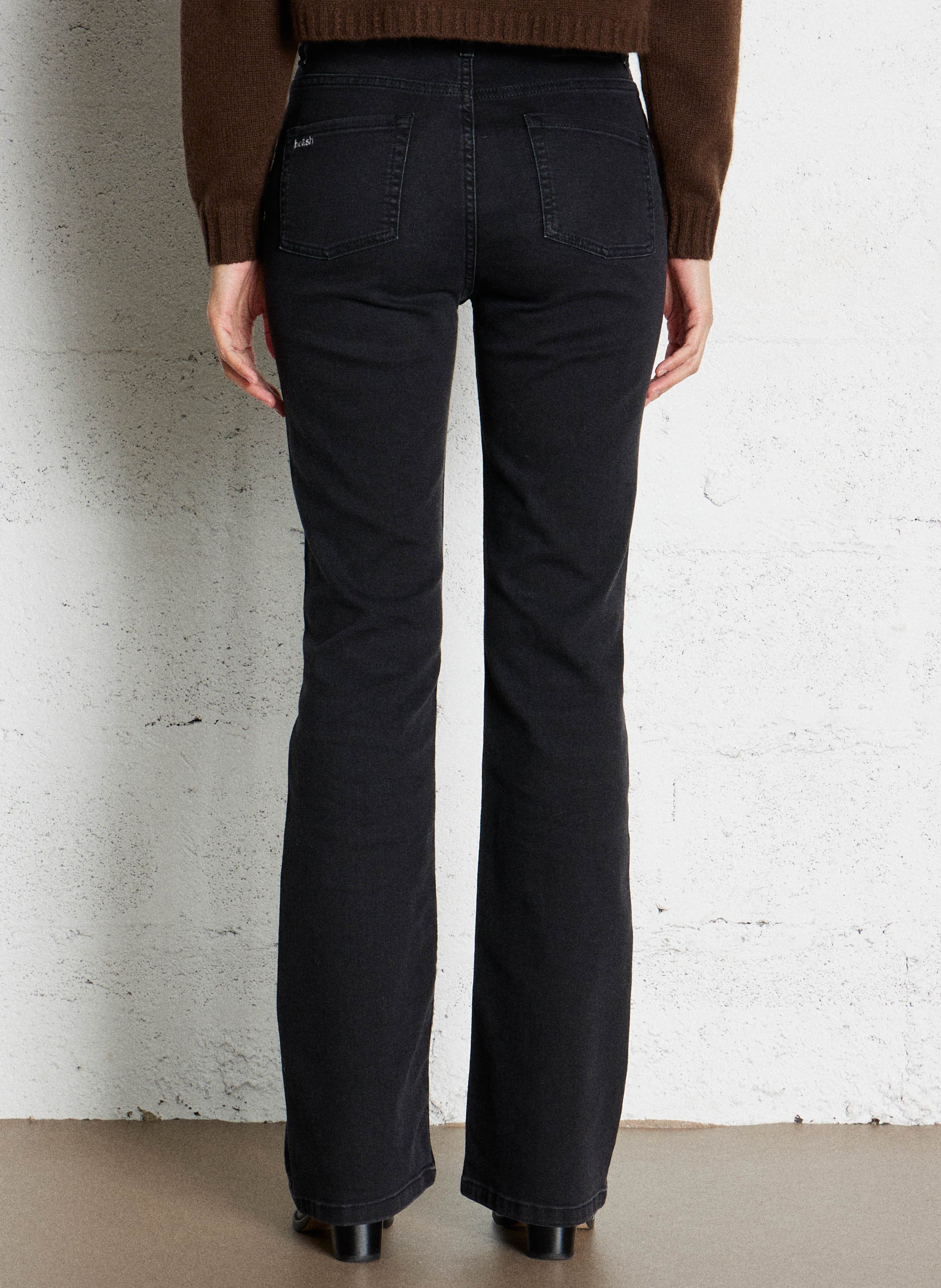 Bootcut-jeans | katoenblend BA&SH Zwart