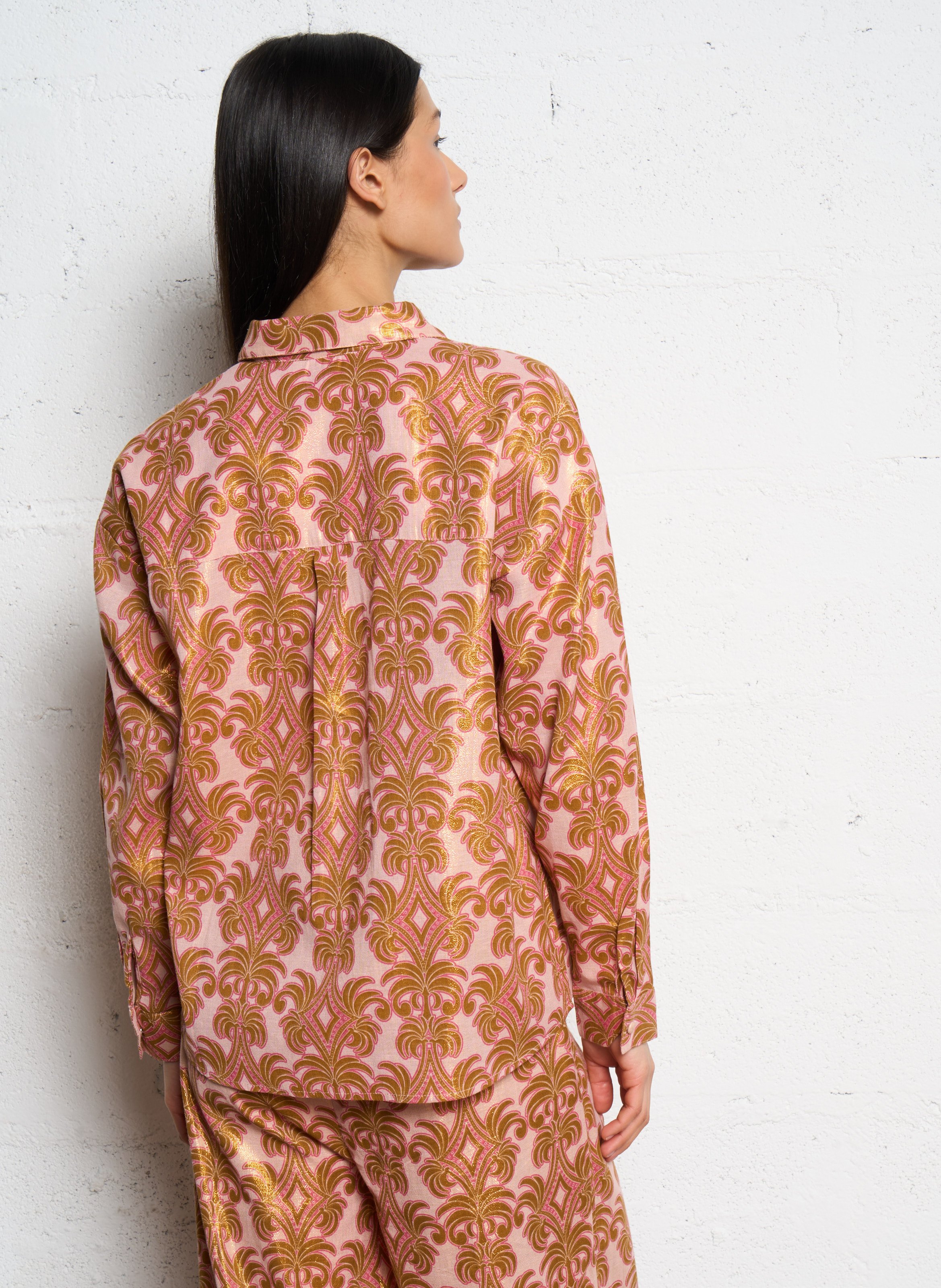 Chemise droite en coton mélangé LA PETITE ETOILE Doré