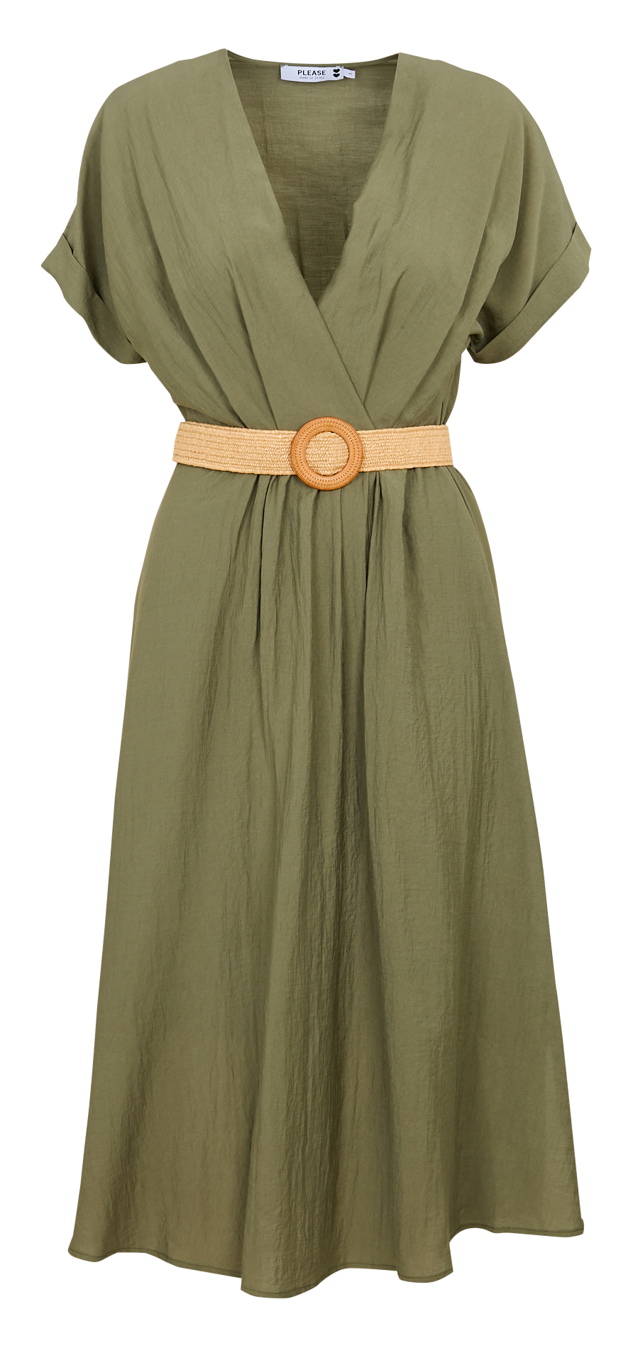 Kurzkleid mit V-Ausschnitt PLEASE Grun