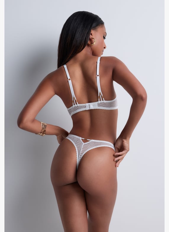 A la Folie kohl black underwired triangle bra | White by AUBADE A la Folie kohl black underwired triangle bra White