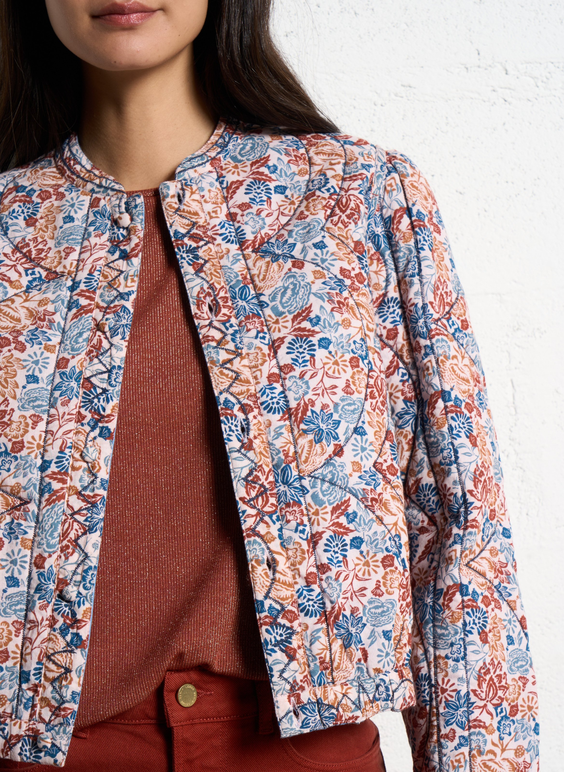 Veste réversible en coton I CODE Bleu