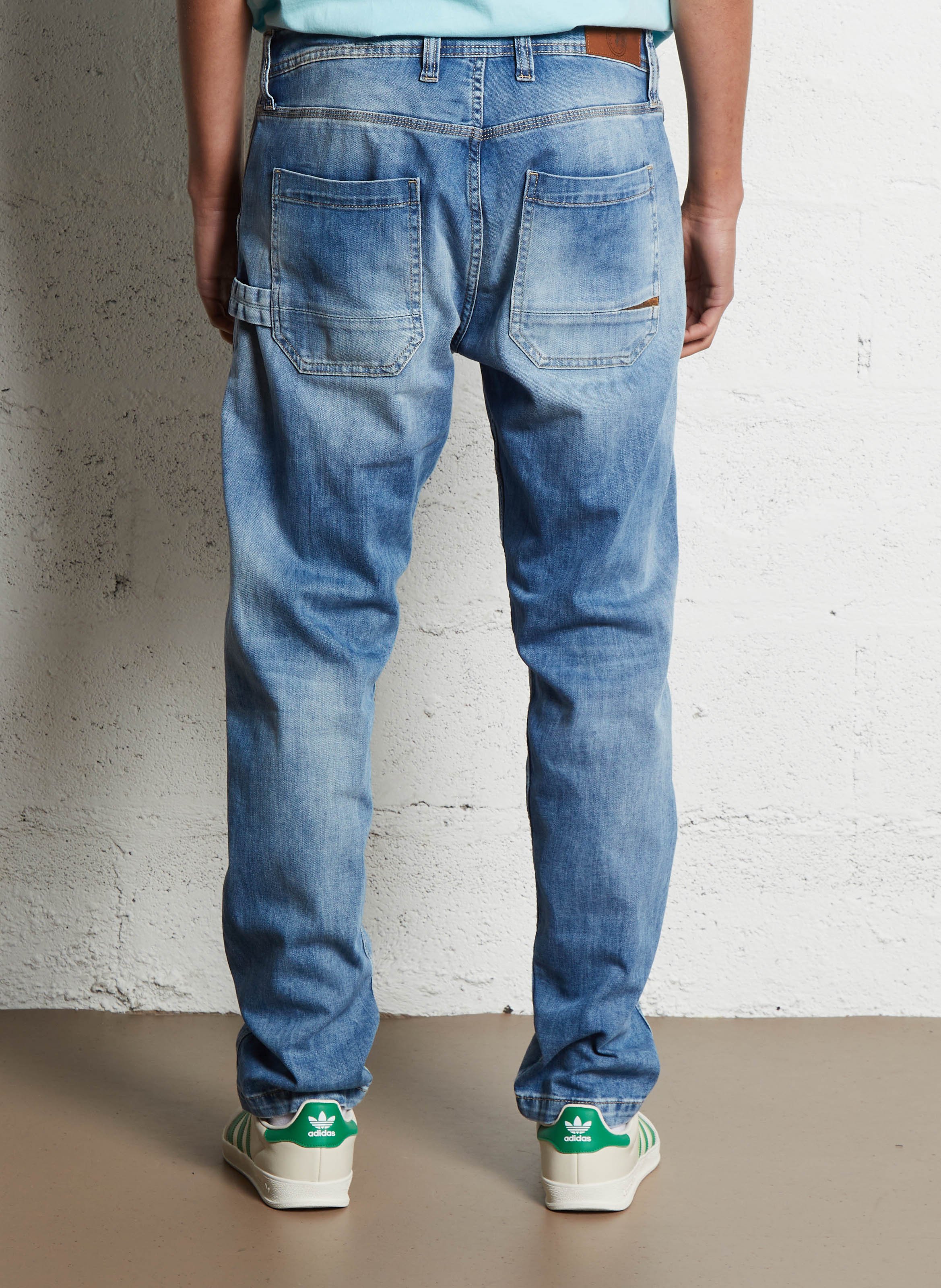 Cotton-blend straight jeans LE TEMPS DES CERISES Blue