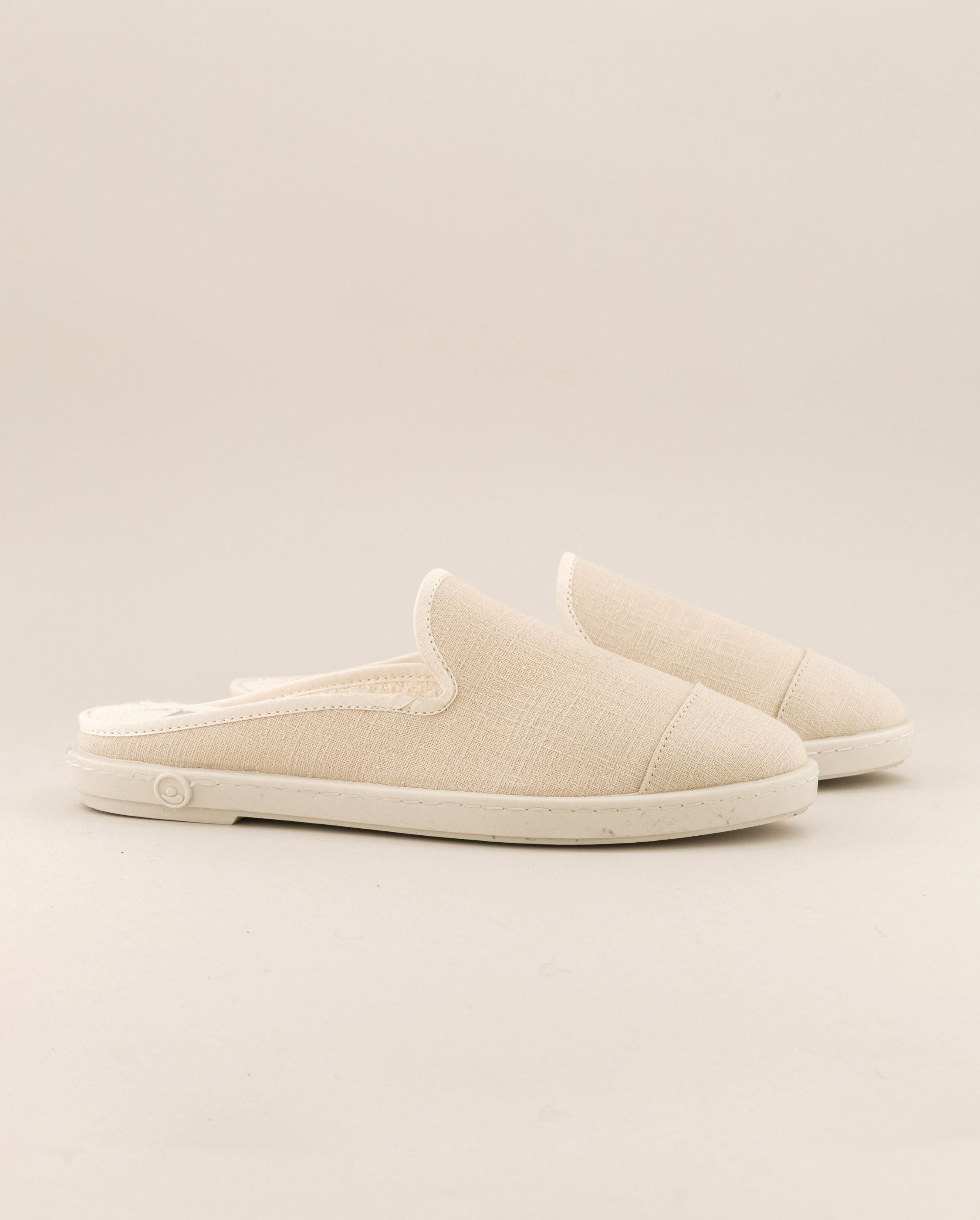 Women's linen mule, ivory beige ANGARDE Beige