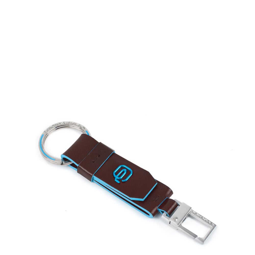 Asia leather keyring PIQUADRO Brown