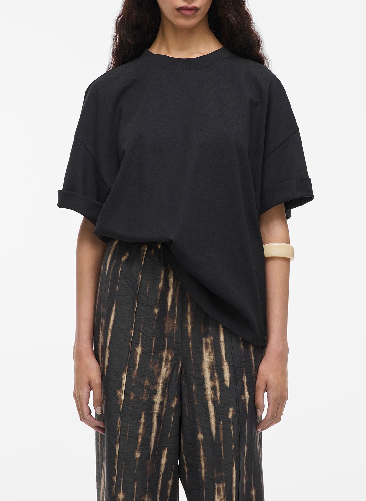 Round-neck organic cotton T-shirt ROUGE EDIT Grey