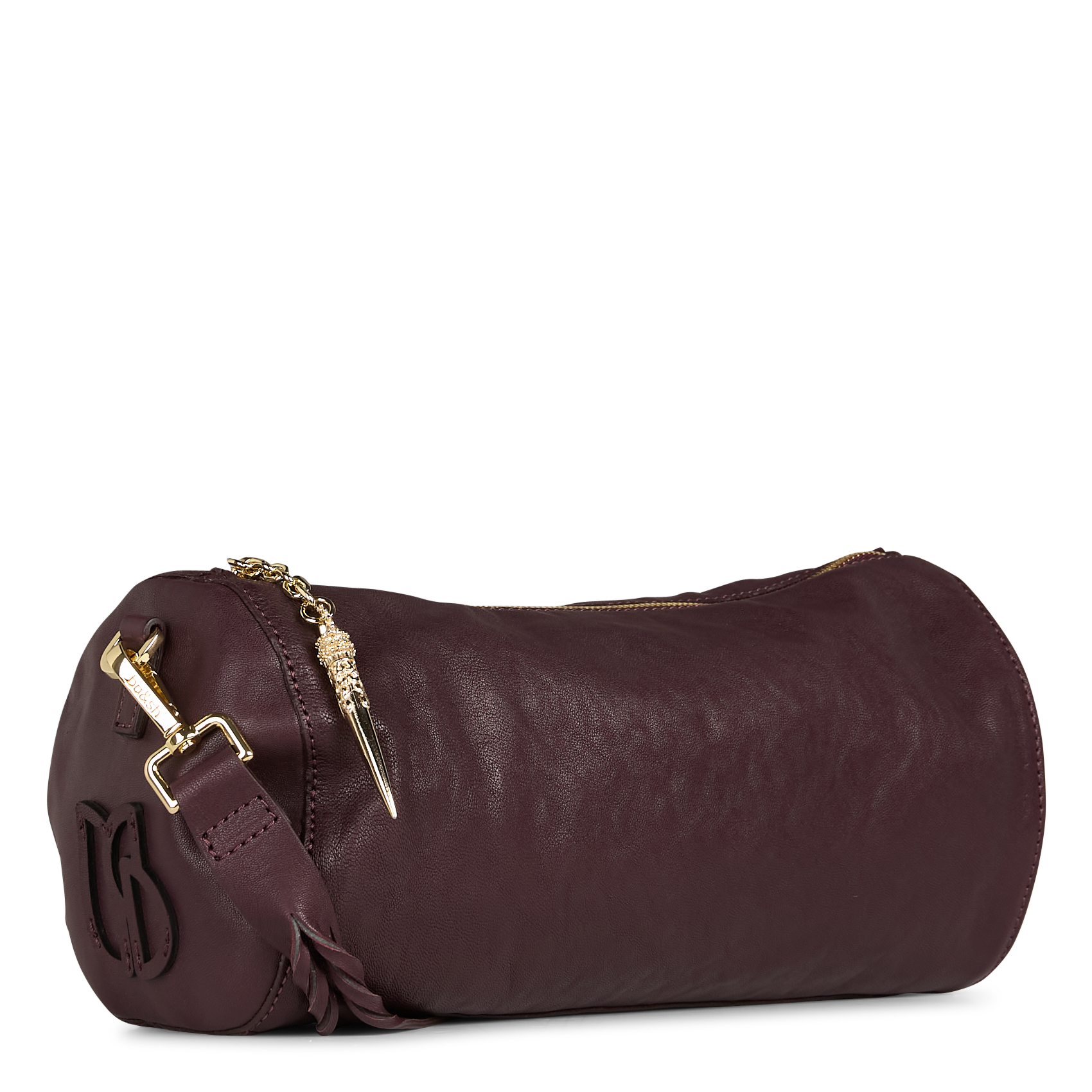 Sac porté épaule en cuir BA&SH Prune