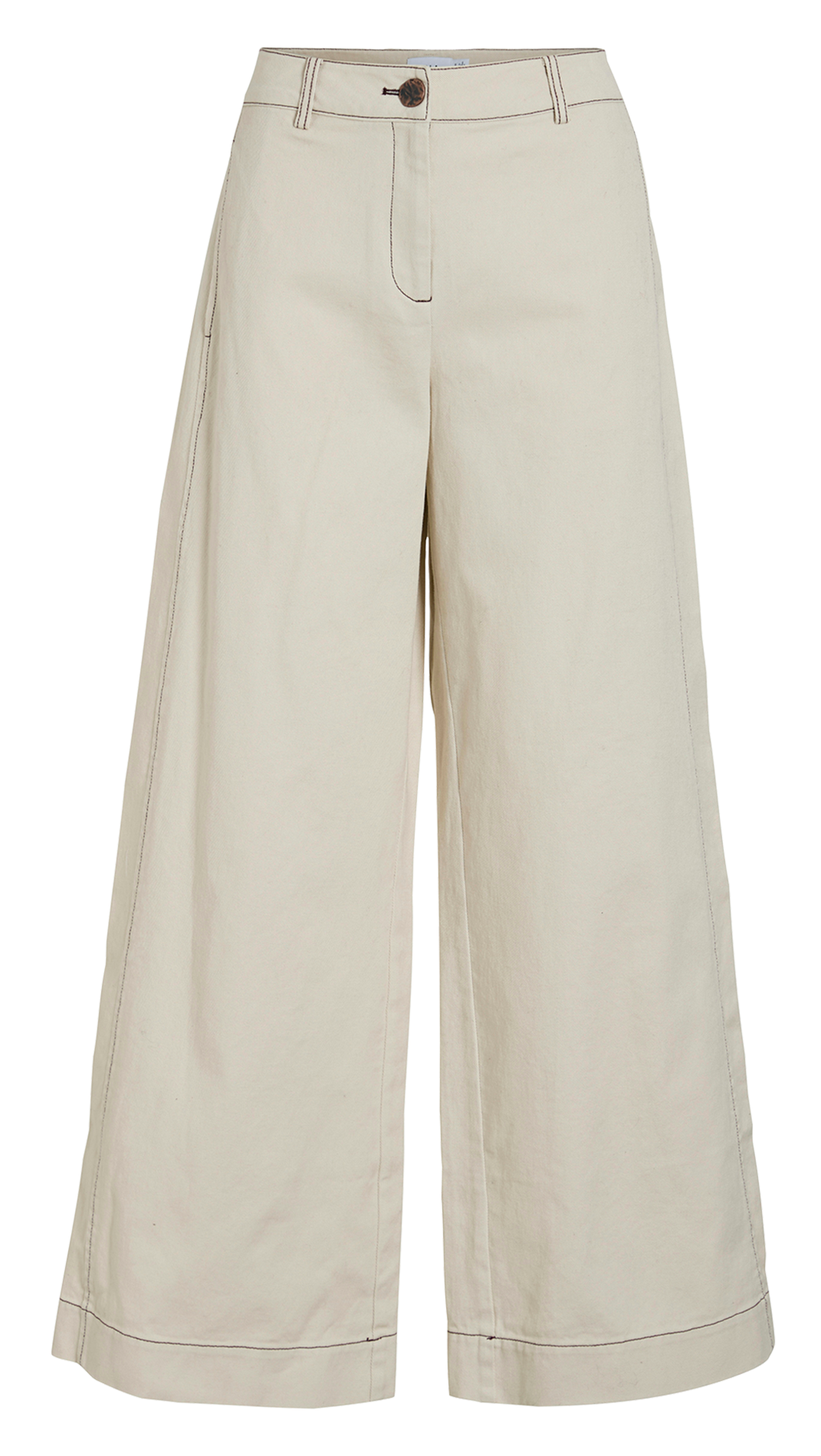 Jean évasé en coton VILA Beige