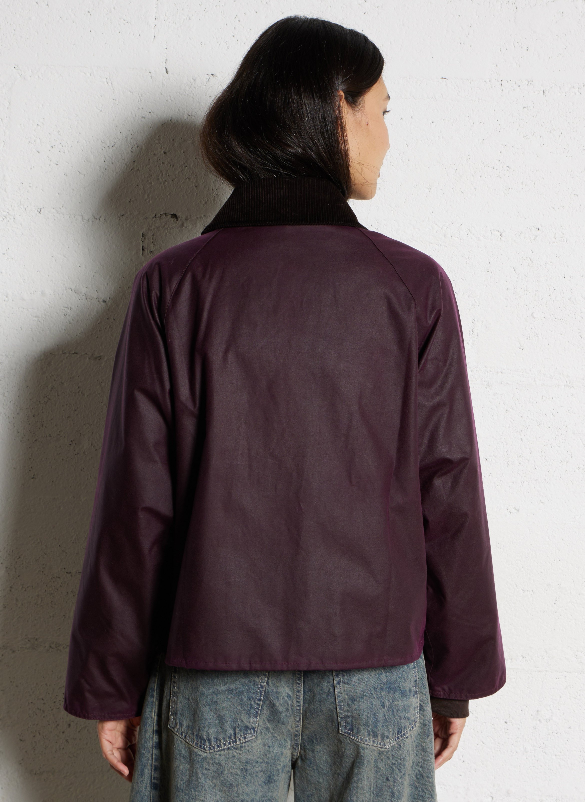 Veste droite en coton BARBOUR Violet