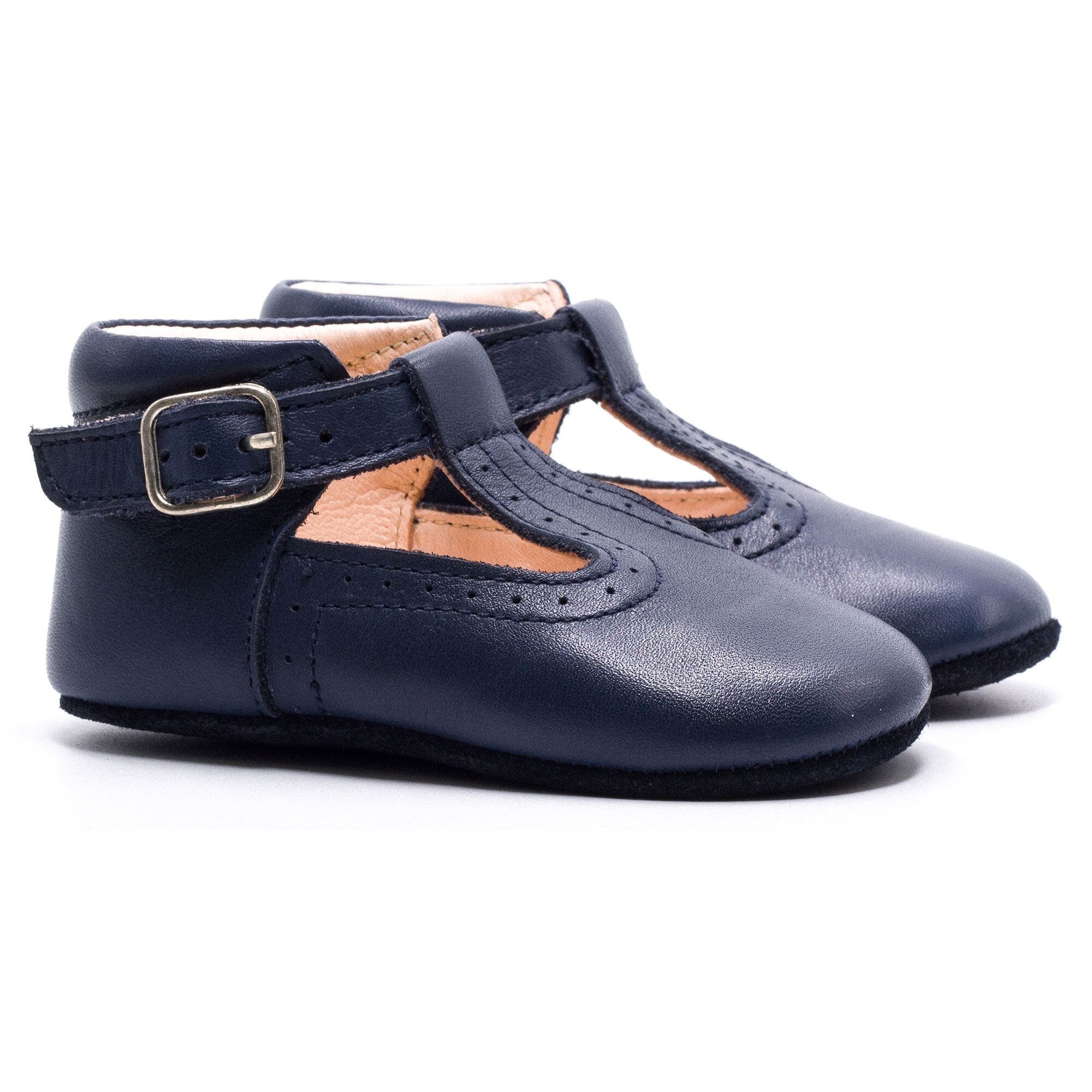 Baby leather bootie Boni & Sidonie Blue