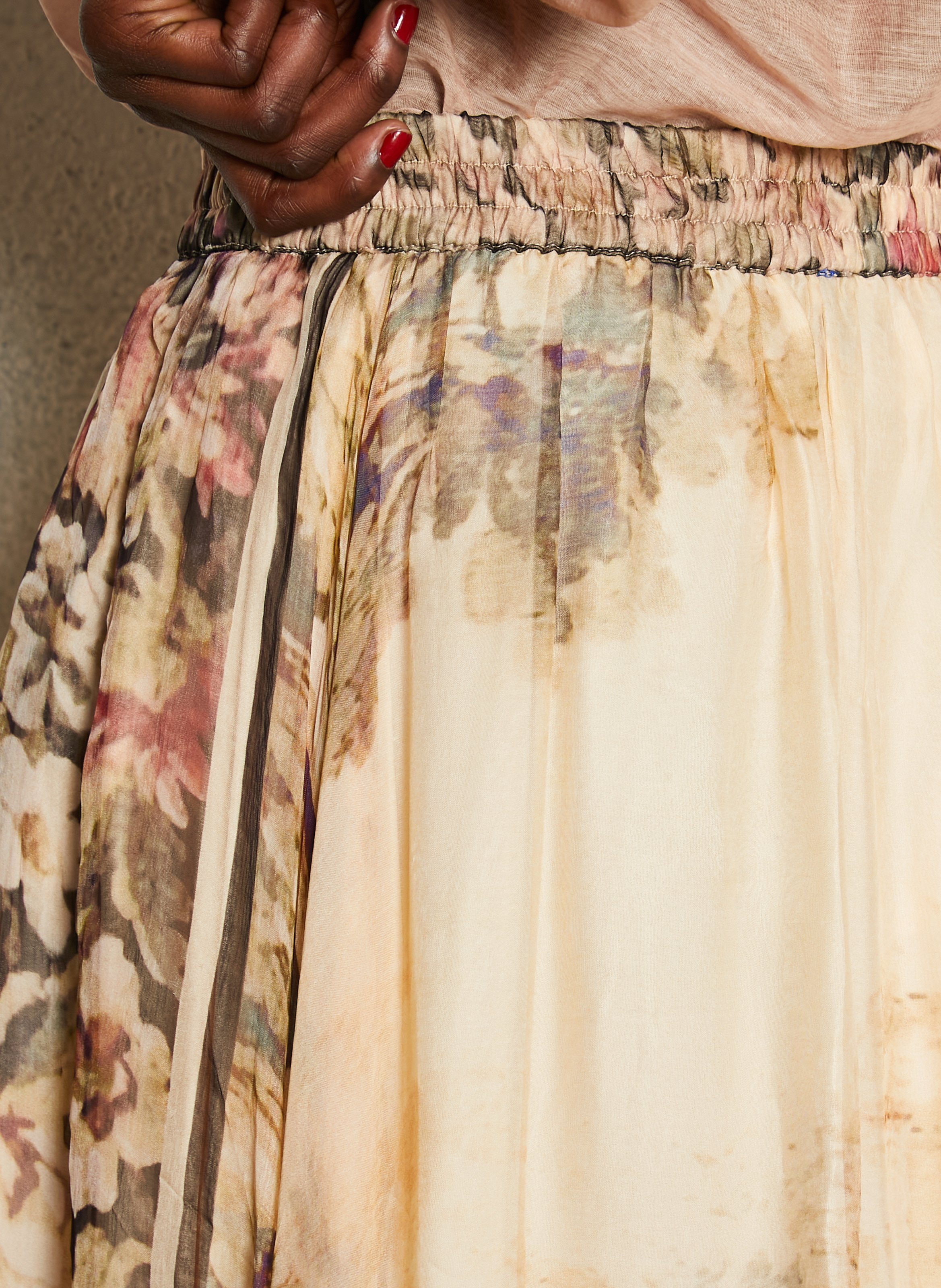 Jupe midi évasée imprimée MES DEMOISELLES Multicolore