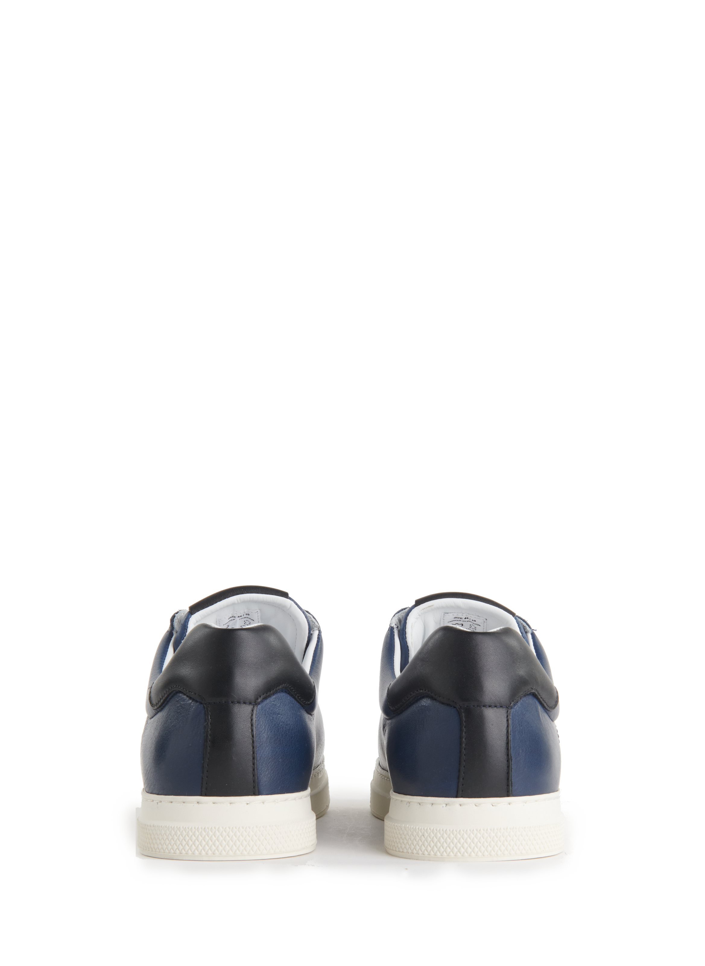 Plain low leather trainers SAISON 1865 Blue