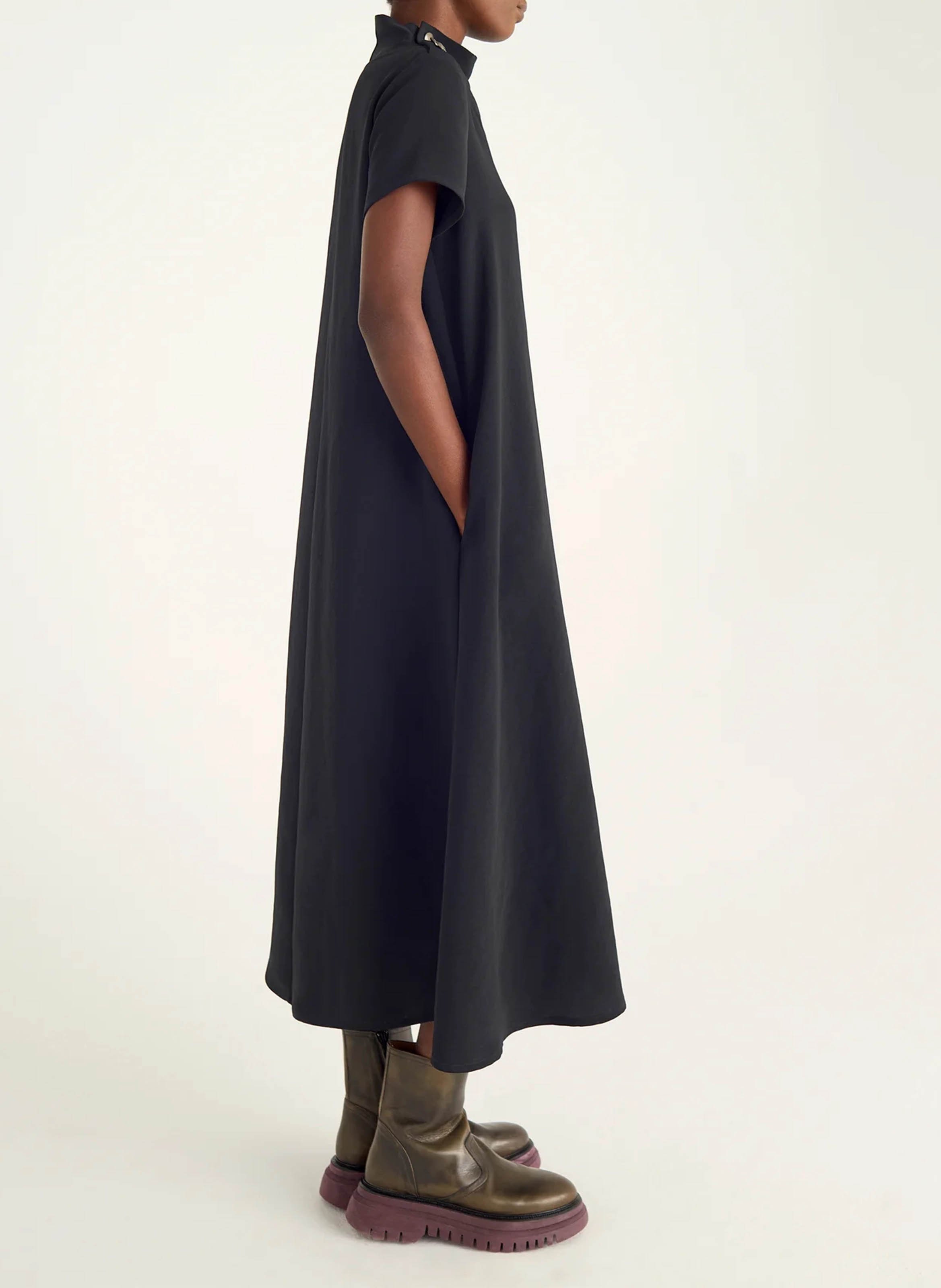 Robe midi col montant COTELAC Noir