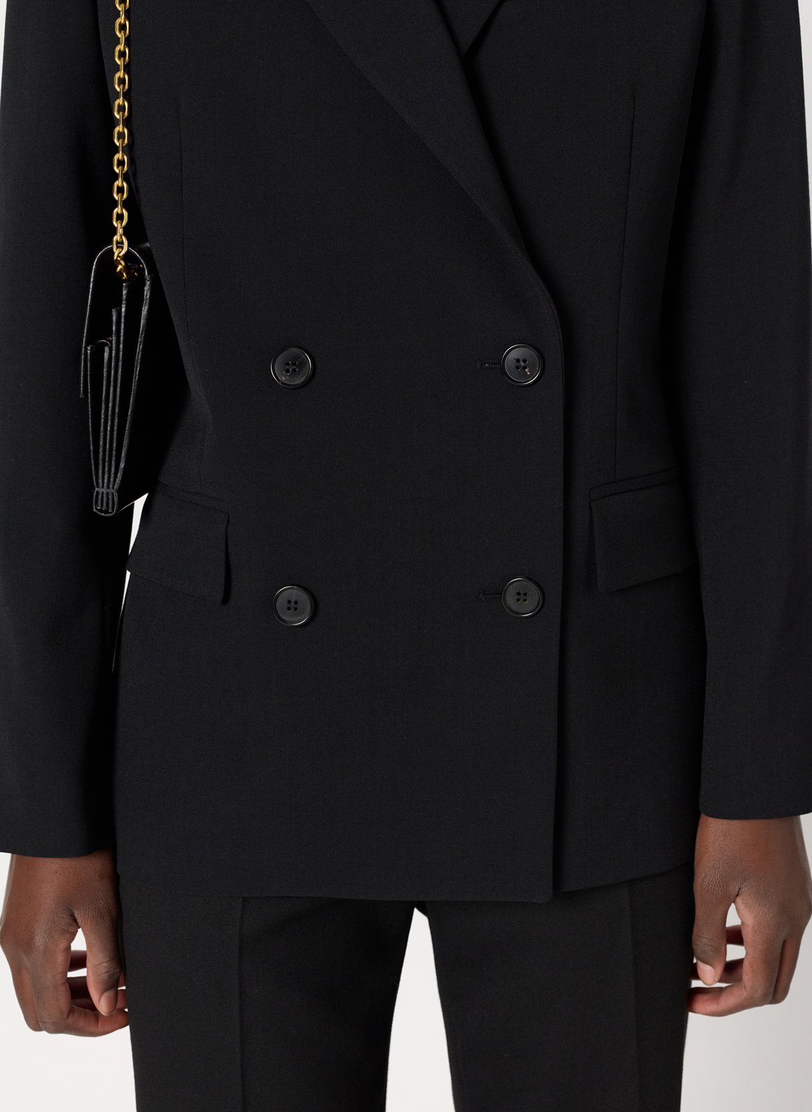 Cotton-blend cardigan with tailored collar GERARD DAREL Black