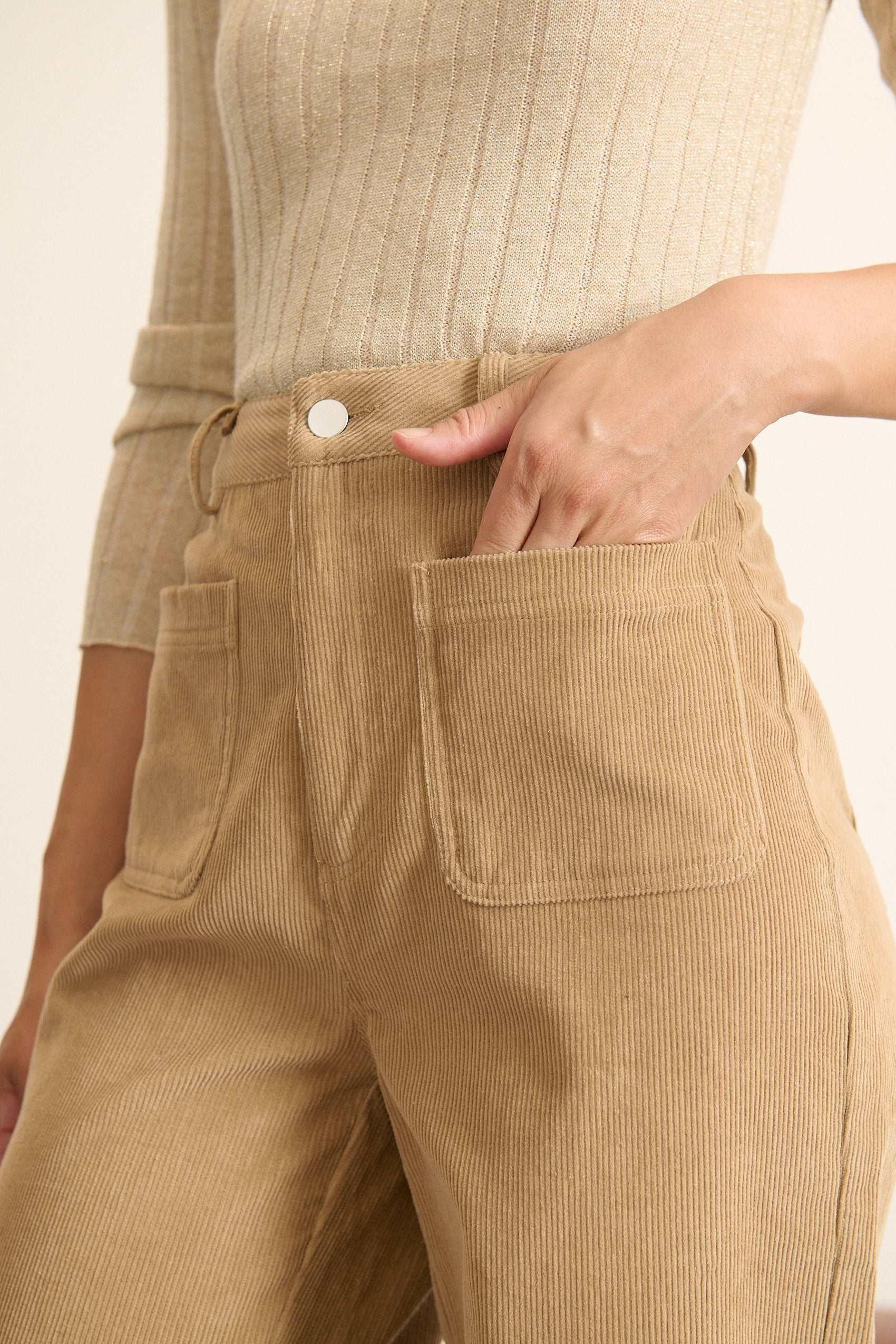 Corduroy carrot pants GARANCE PARIS Beige