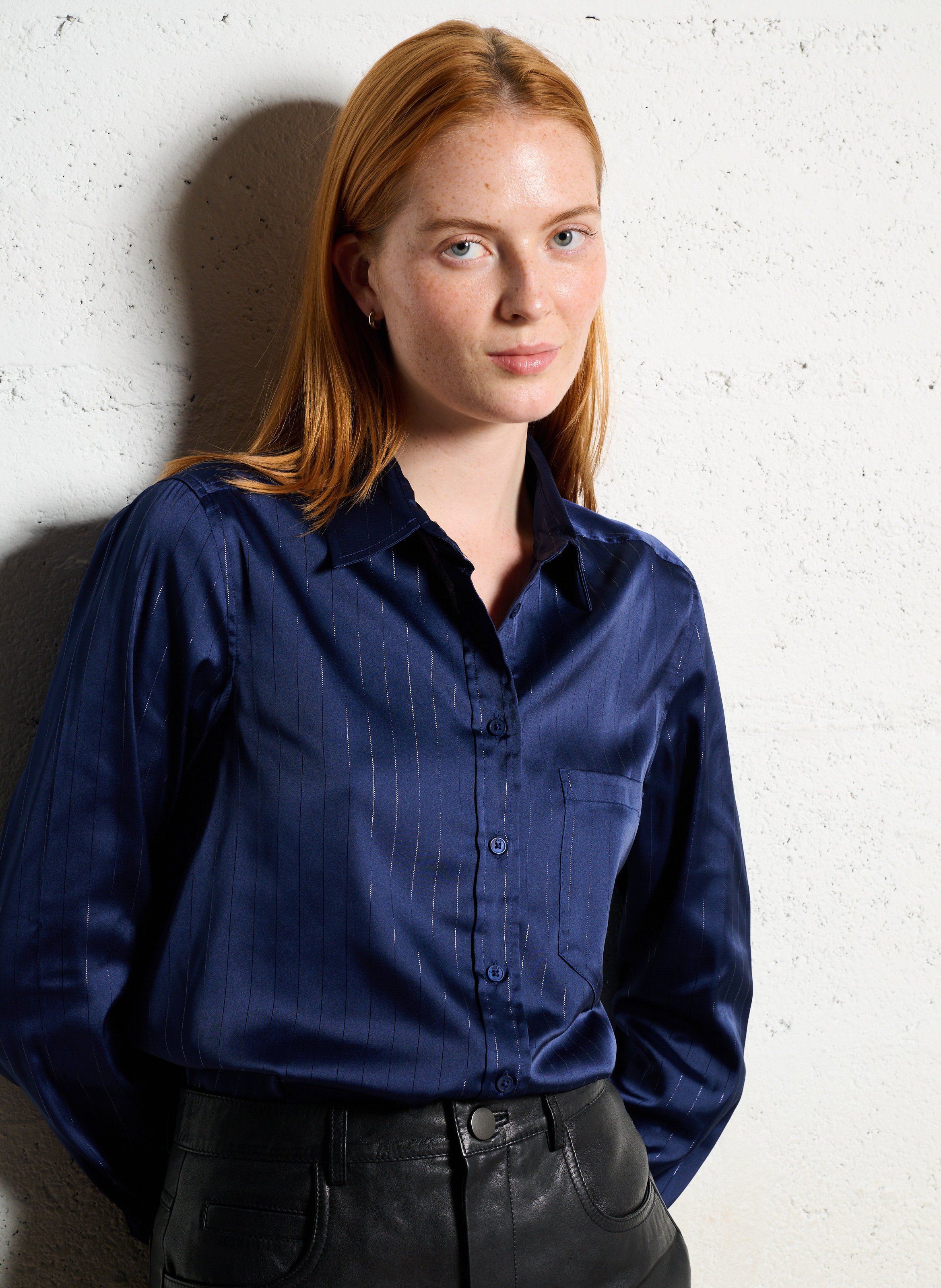 Chemise col classique rayé IKKS Bleu