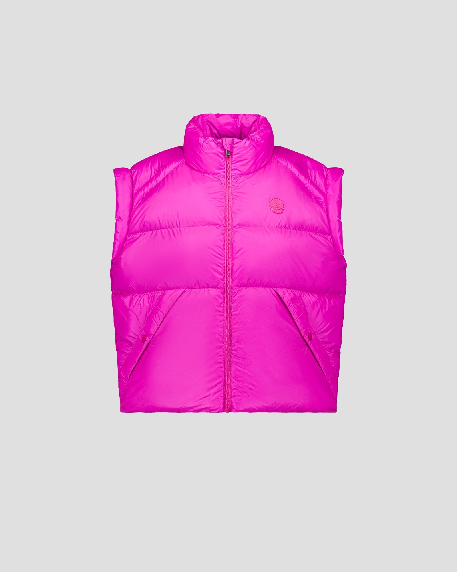 Oversized short sleeveless puffer jacket Lyna JOTT Pink