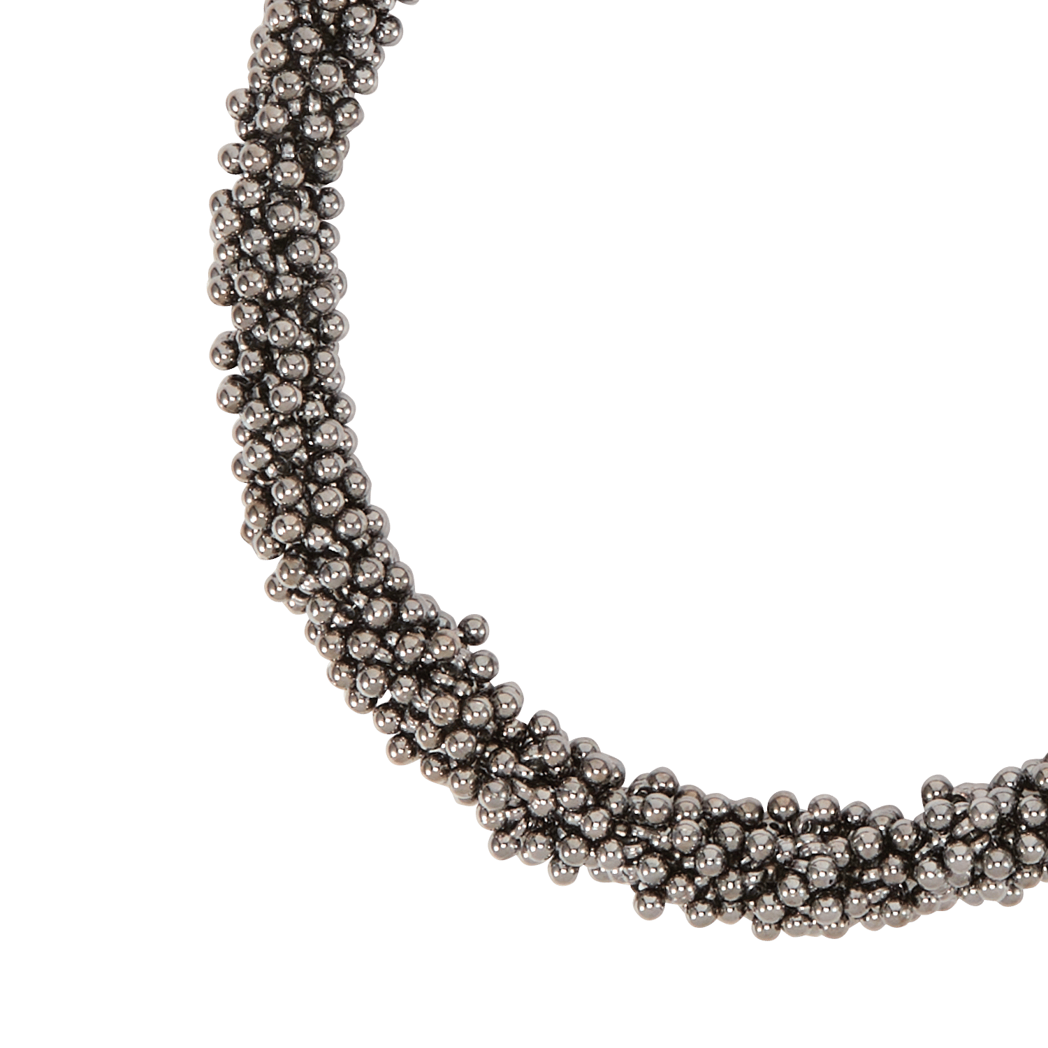 Collier ras de cou à perles LA FEE MARABOUTEE Noir