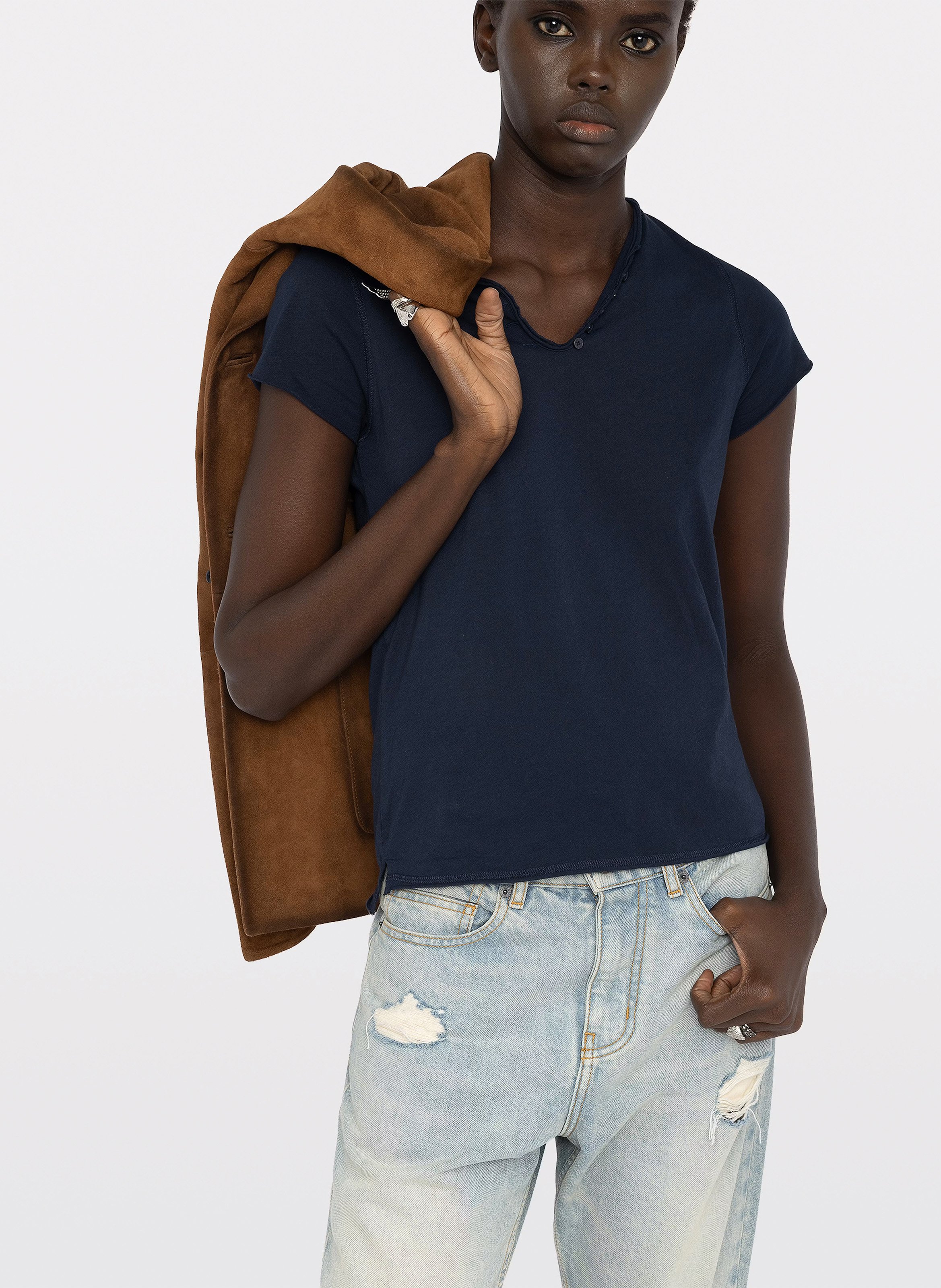 T-Shirt aus Baumwolle ZADIG&VOLTAIRE Blau