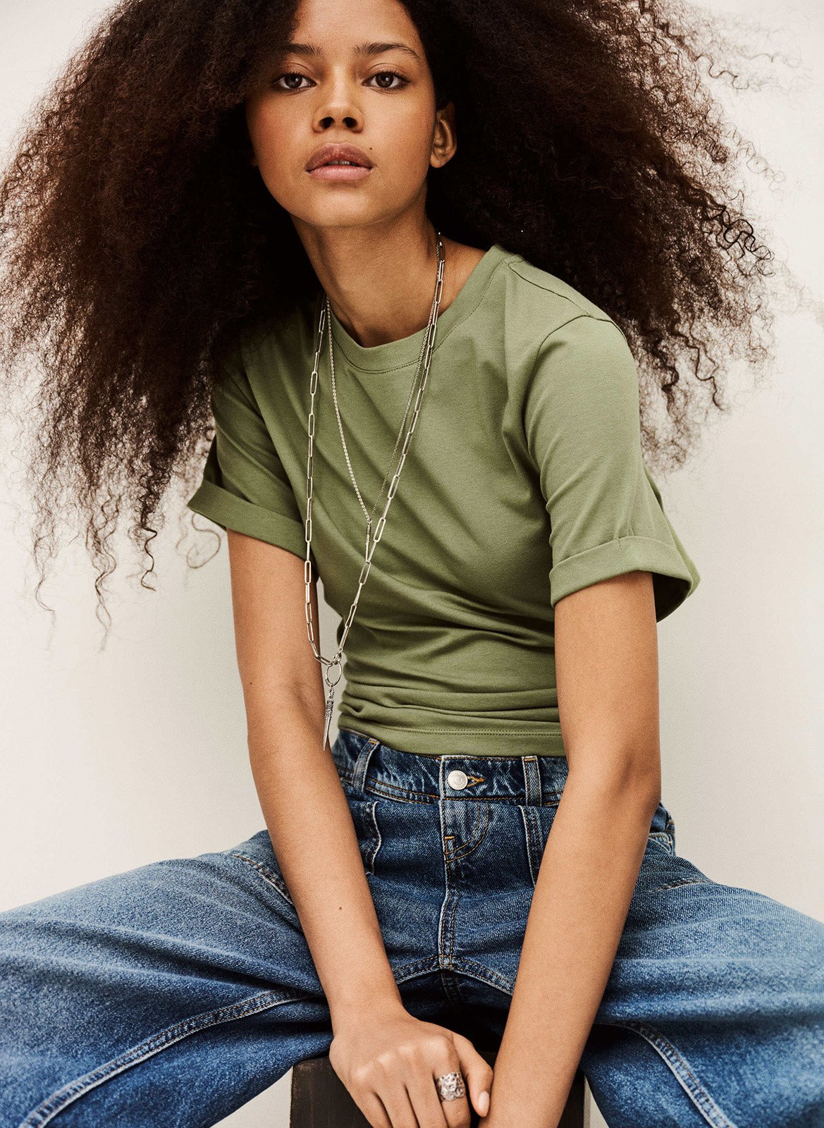 Effen T-shirt BA&SH Kaki