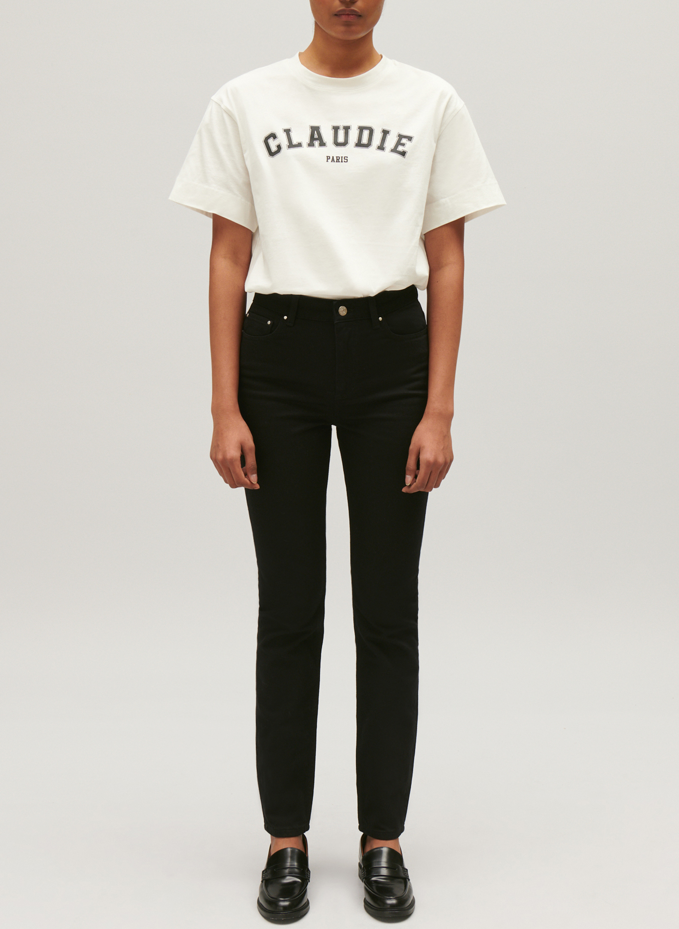 Jean slim fit taille haute CLAUDIE PIERLOT Noir