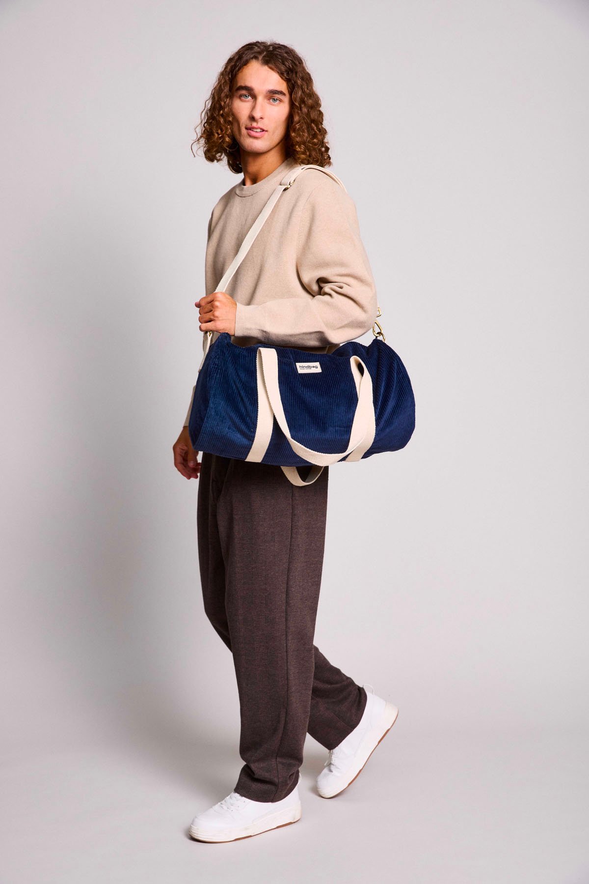 Cotton weekend bag HINDBAG Blue