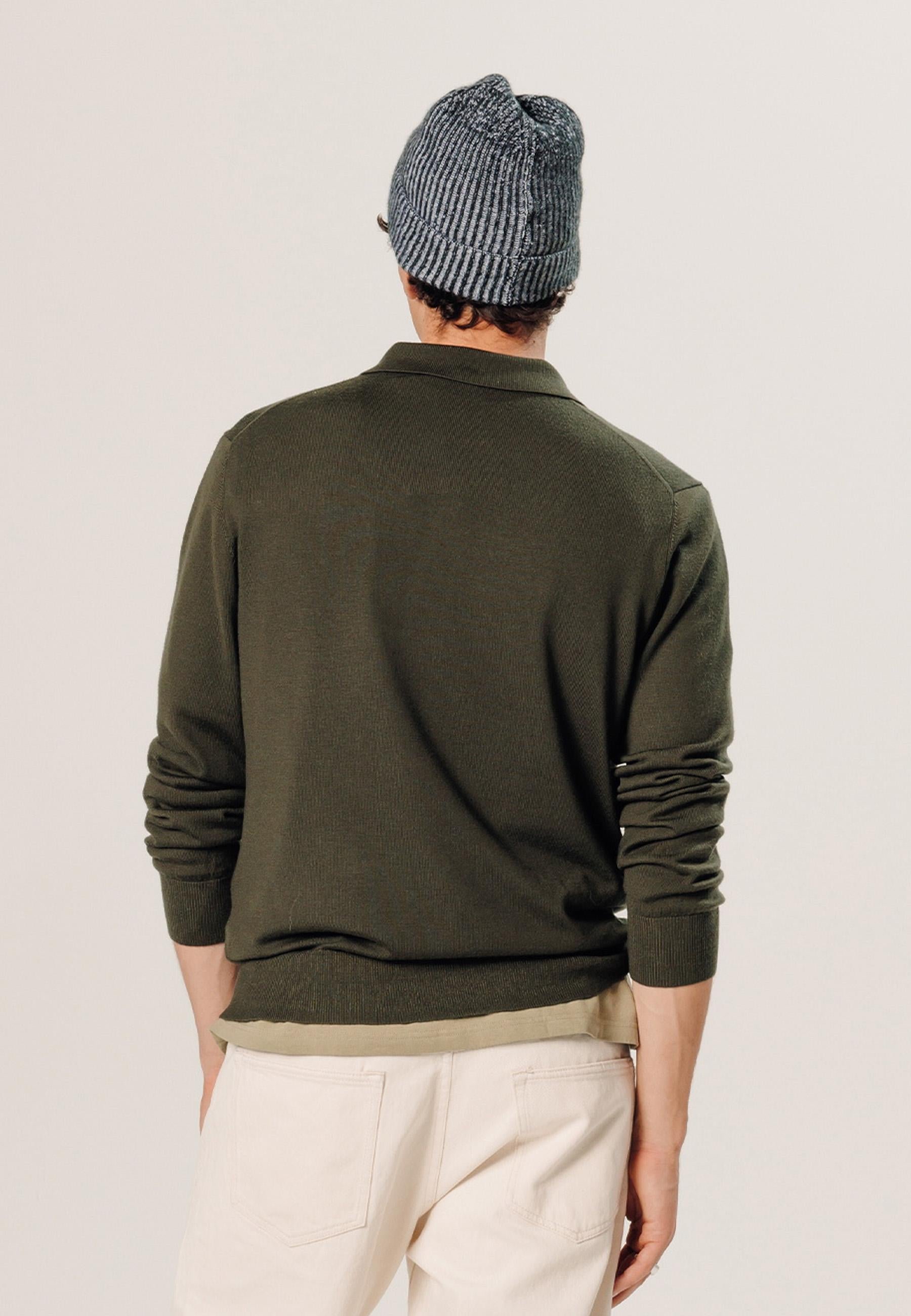 Polo en laine mérinos RODIER Vert