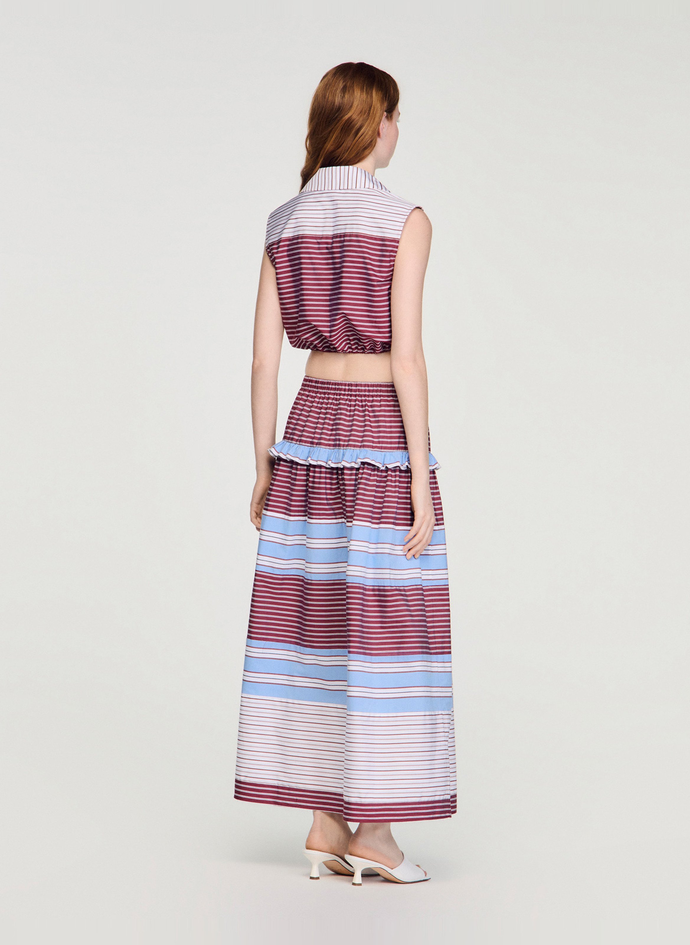 Blouse met klassieke kraag SANDRO Rood