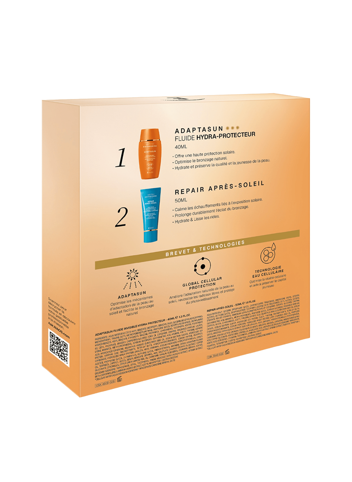 Duo Bronzage Set - Adaptasun Invisible Fluid and After-Sun Repair ESTHEDERM No color