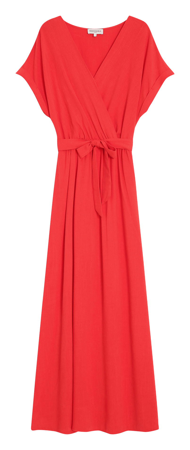 Long V-neck dress GRACE ET MILA Red