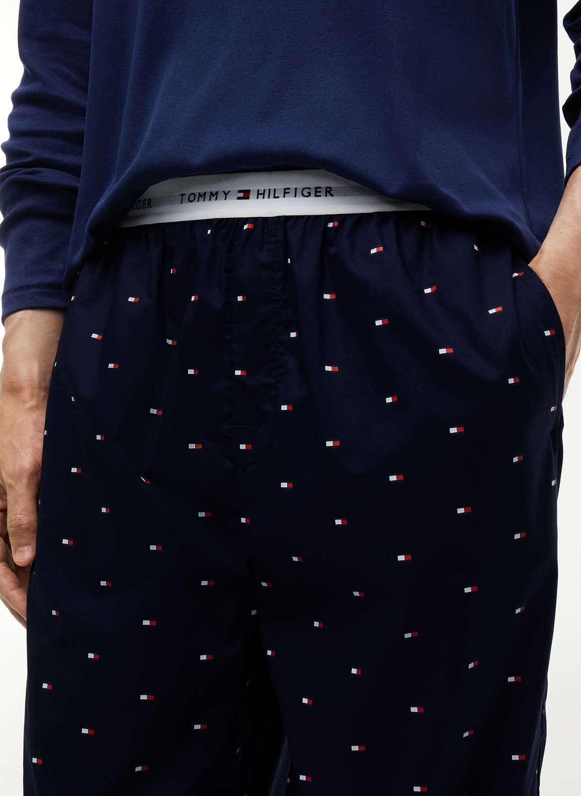 Ensemble de pyjama en coton TOMMY HILFIGER Beige