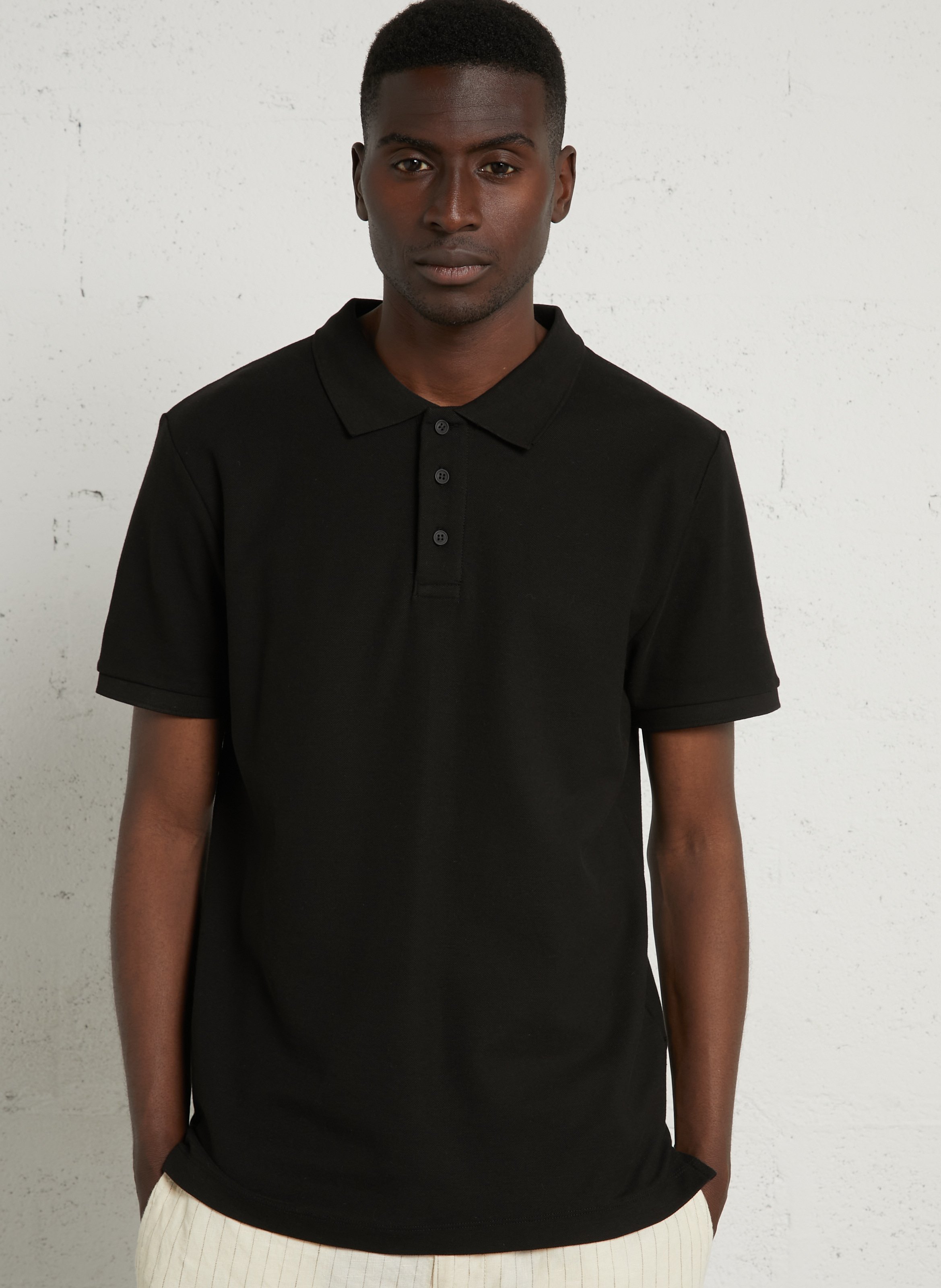 Polo blanc manches courtes AU PRINTEMPS PARIS