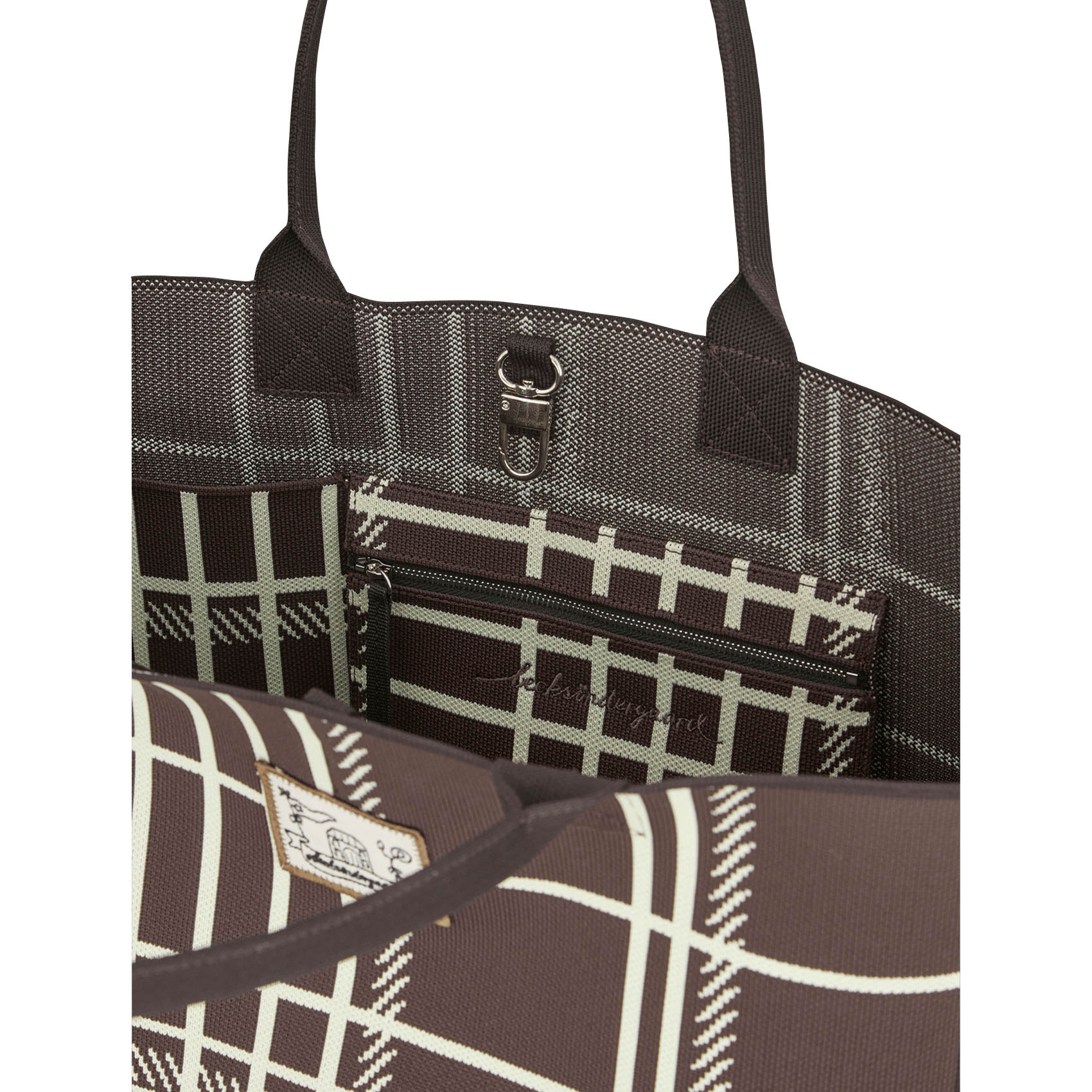 Karierte Shopper-Tasche BECKSONDERGAARD Braun