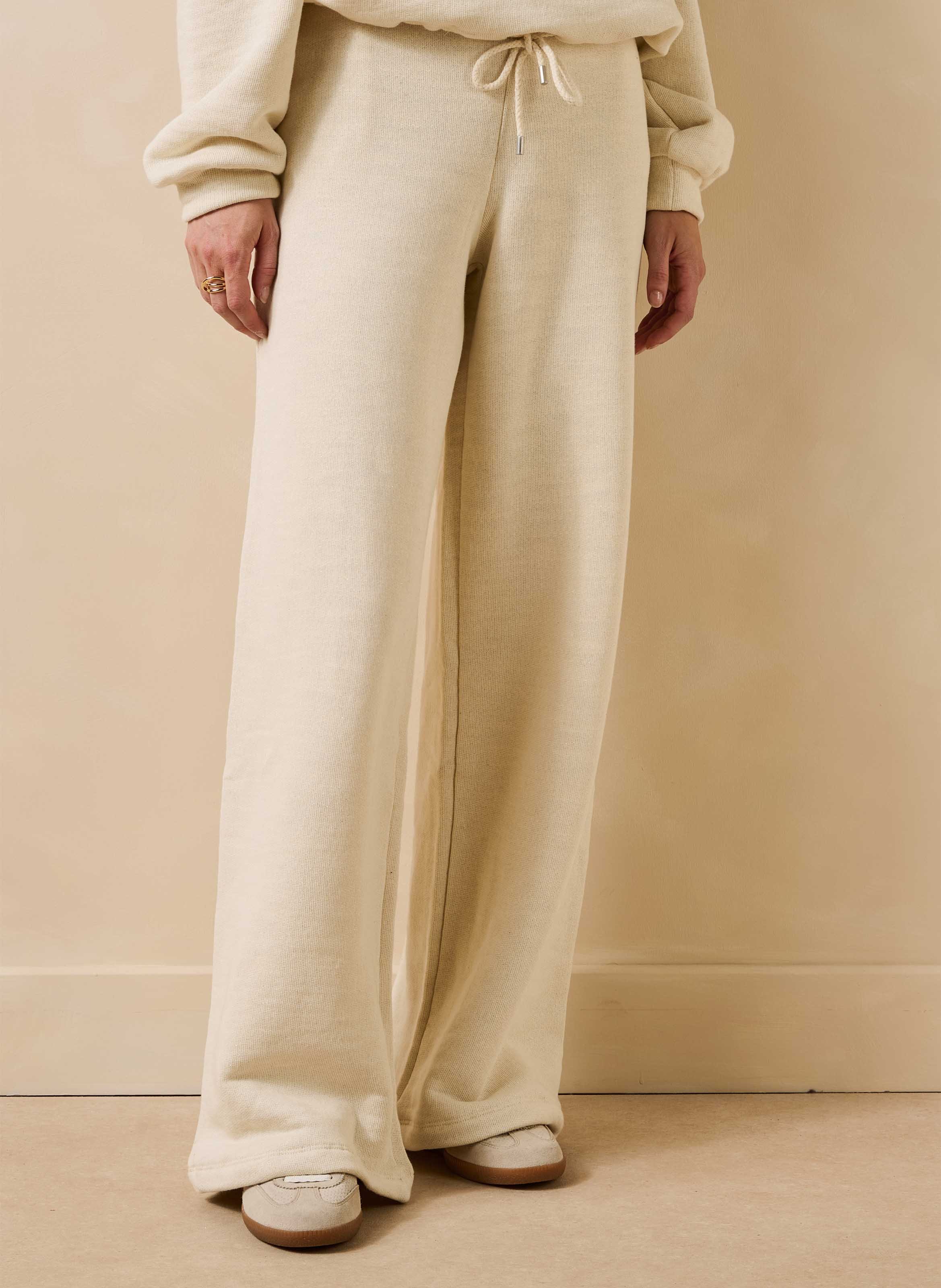 Large organic cotton blend joggers LA FEE MARABOUTEE White