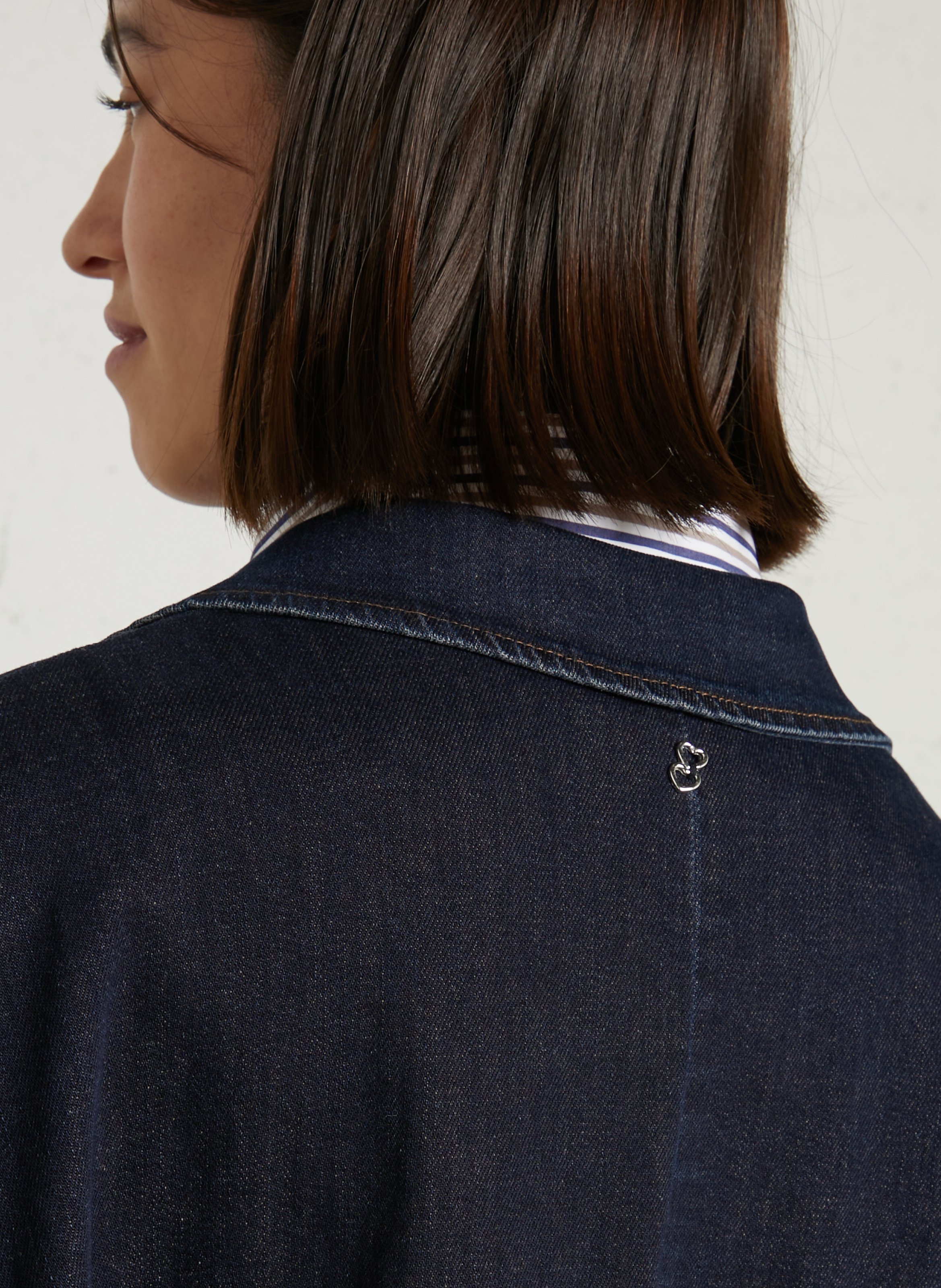 Oversized denim blazer PLEASE Blue