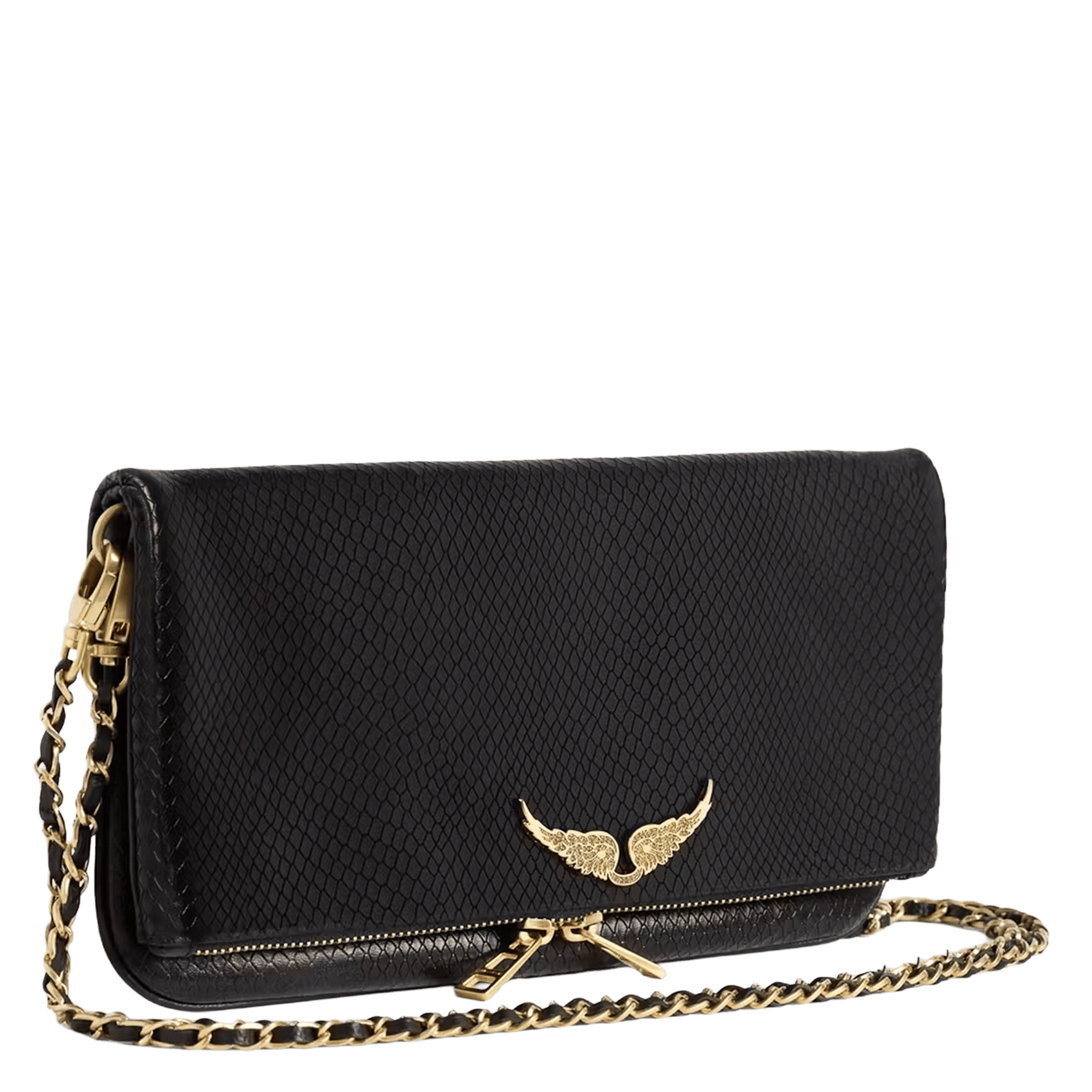 Sac bandoulière effet python en cuir ZADIG&VOLTAIRE Noir