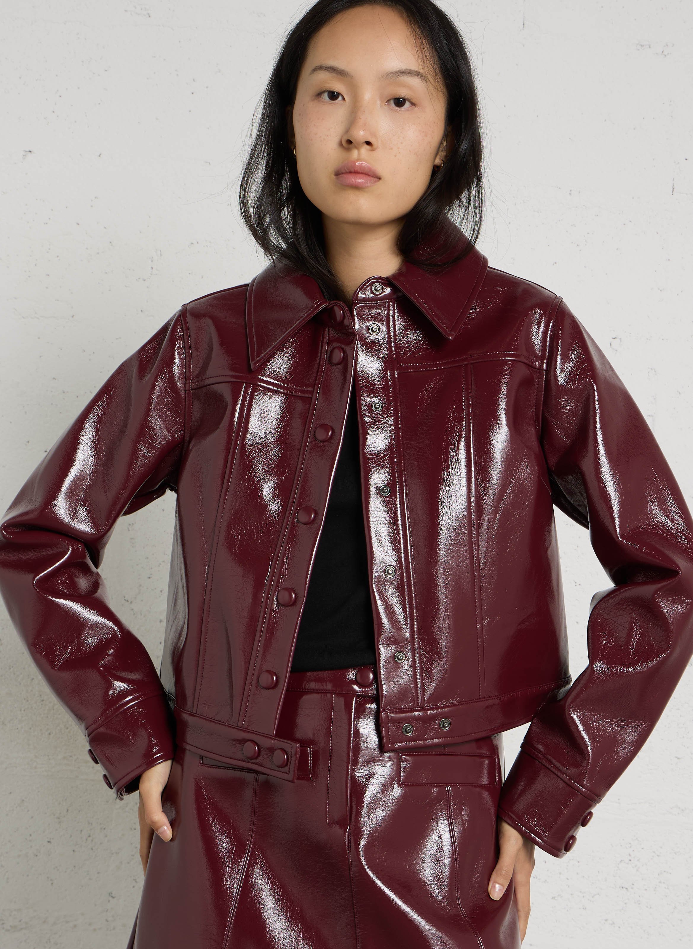 Gerade Vinyljacke SUNCOO Pflaume
